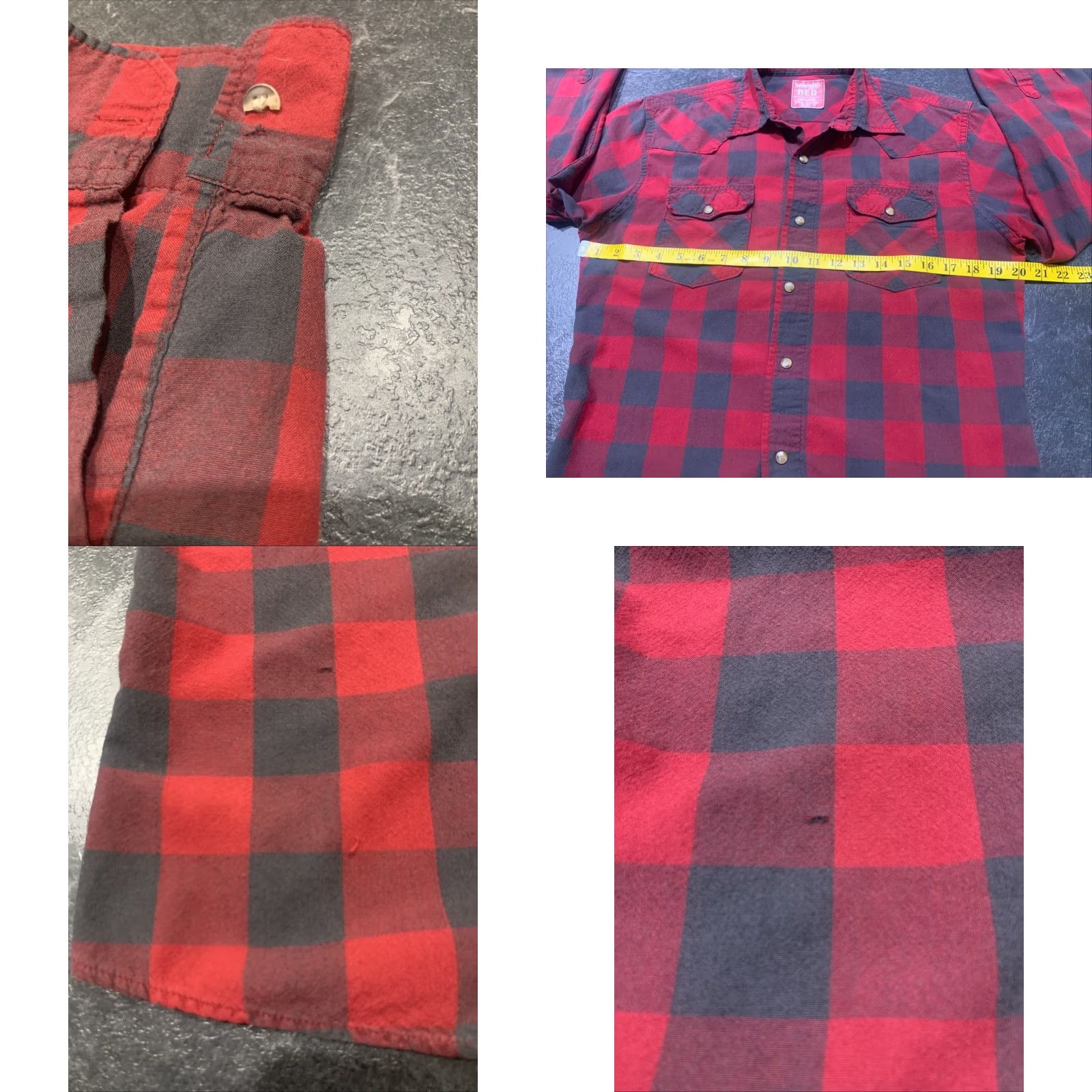 Wrangler VINTAGE Wrangler Western Plaid Pearl Snap Long Sleeve Button-Up Shirt Mens Medium Red Size US M / EU 48-50 / 2 - 8 Thumbnail