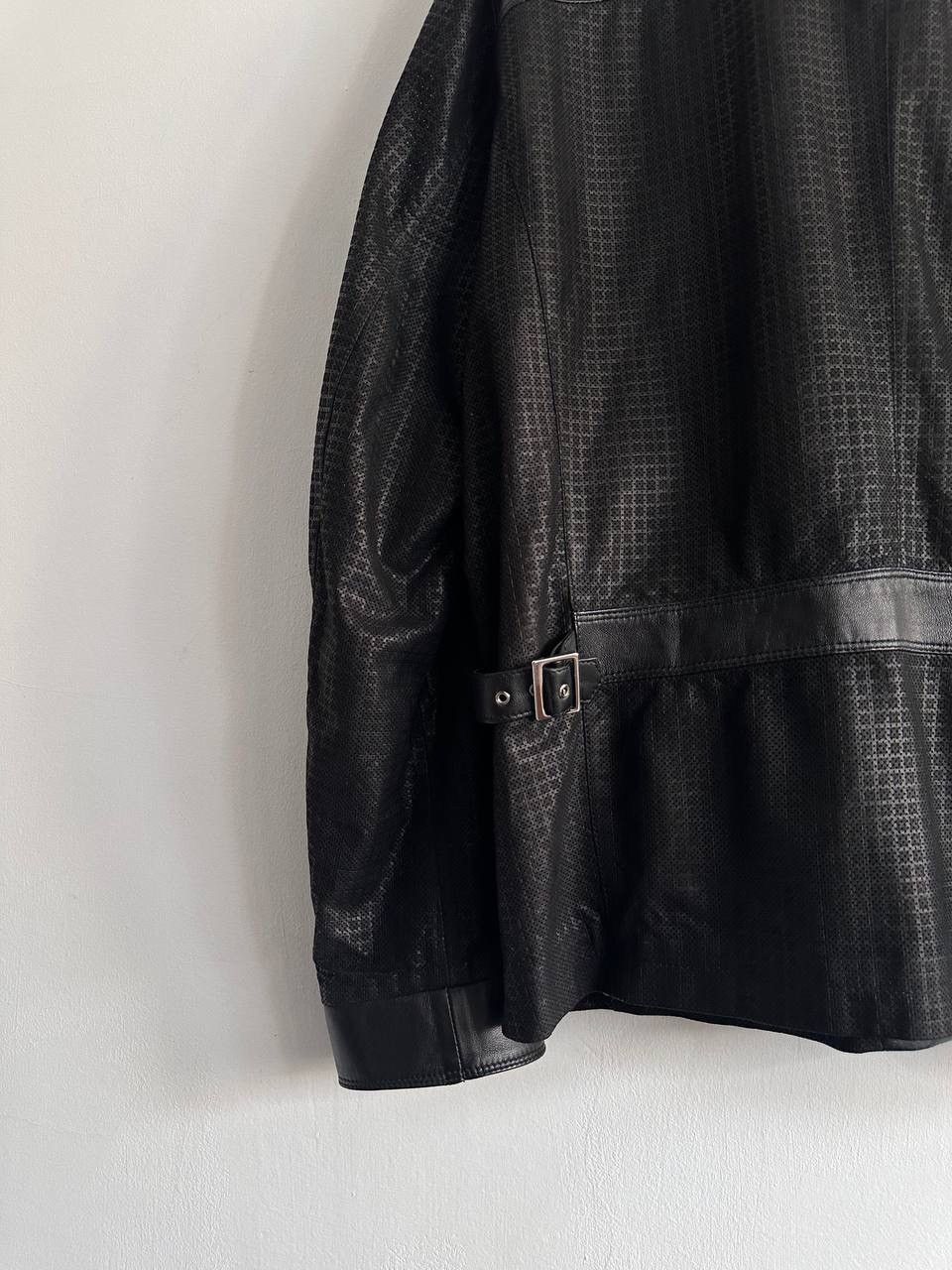 Other Latini Luxury Black Leather Jacket Paisley Silk Lining Size US XL / EU 56 / 4 - 8 Thumbnail