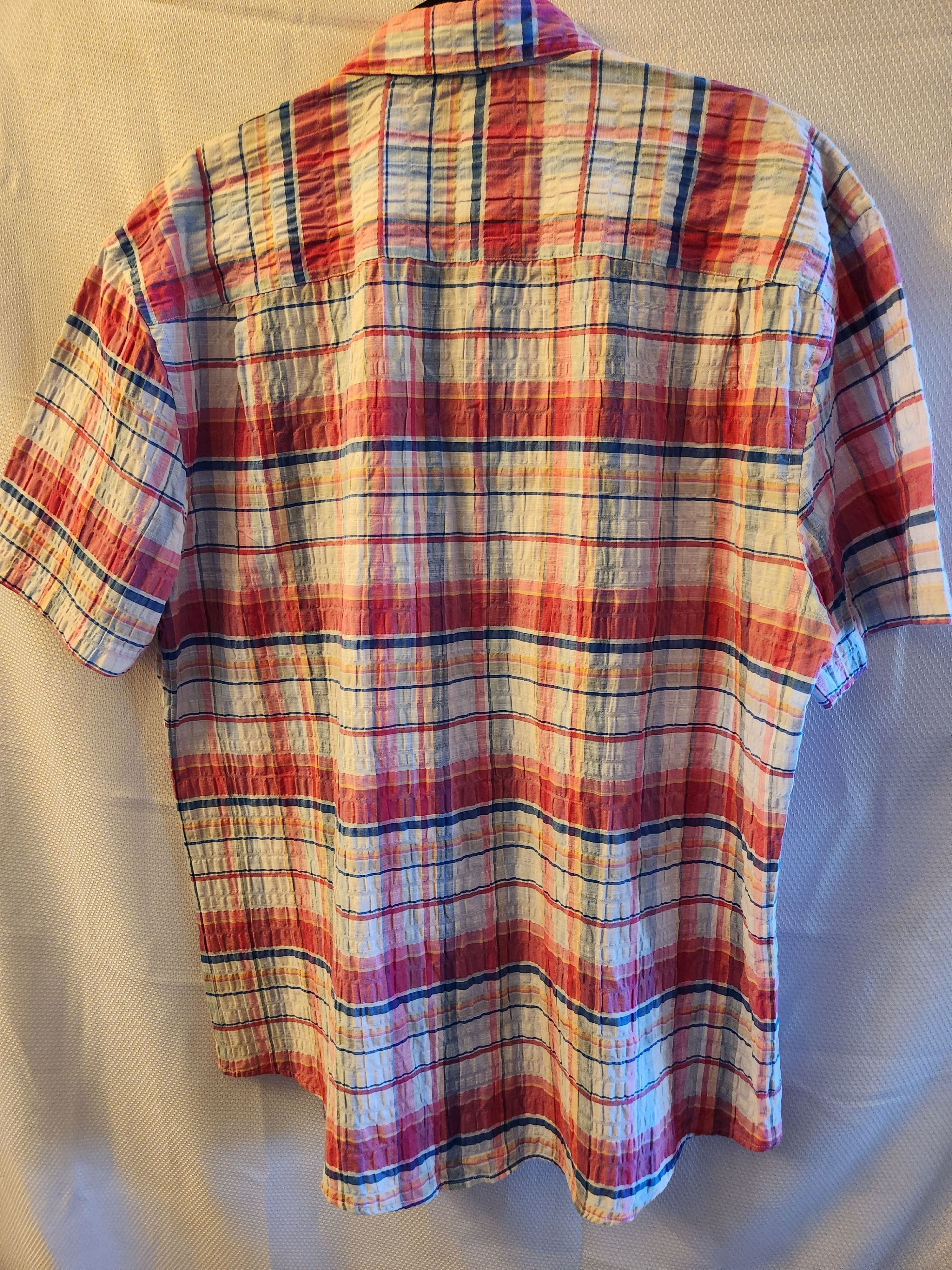 Other Men's Crinkled Short Sleeve Plaid Shirt Size US XXL / EU 58 / 5 - 2 Thumbnail