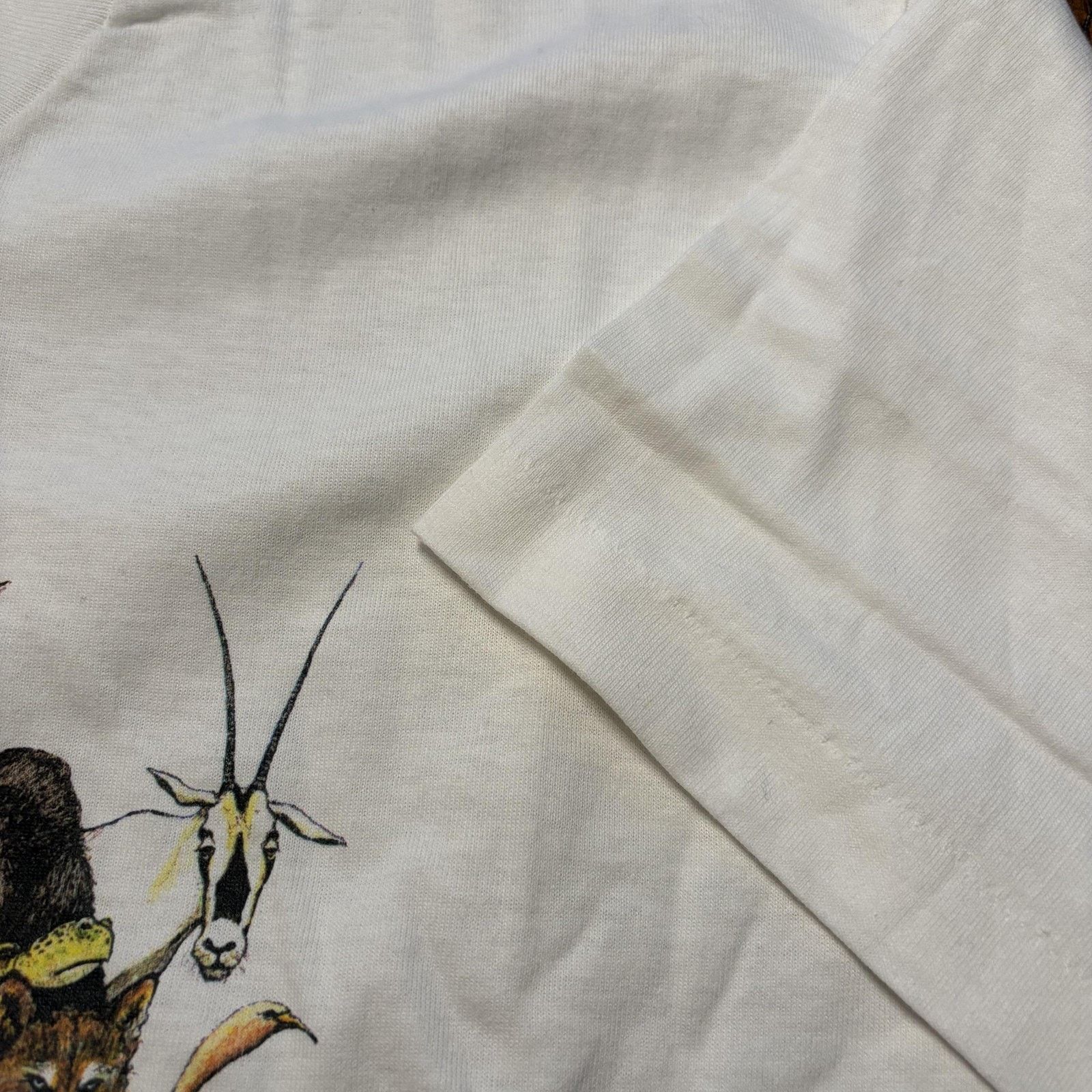 Vtg Fruit Of The Loom They Were Here First Shirt XL Animals
