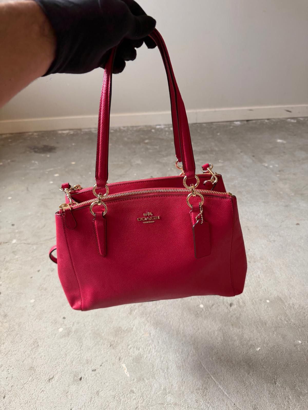 Coach Coach 2Way Crossgrain Christie Shoulder Bag Pink Size ONE SIZE - 5 Thumbnail