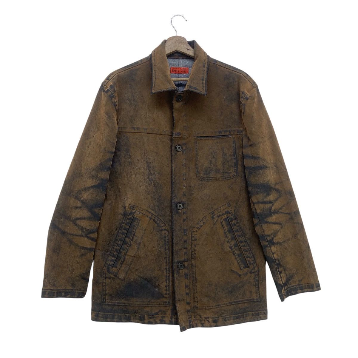 Vintage Baffy Hard Wear Soft Denim Polyurethane Chore Worker Jacket Size US M / EU 48-50 / 2 - 1 Thumbnail