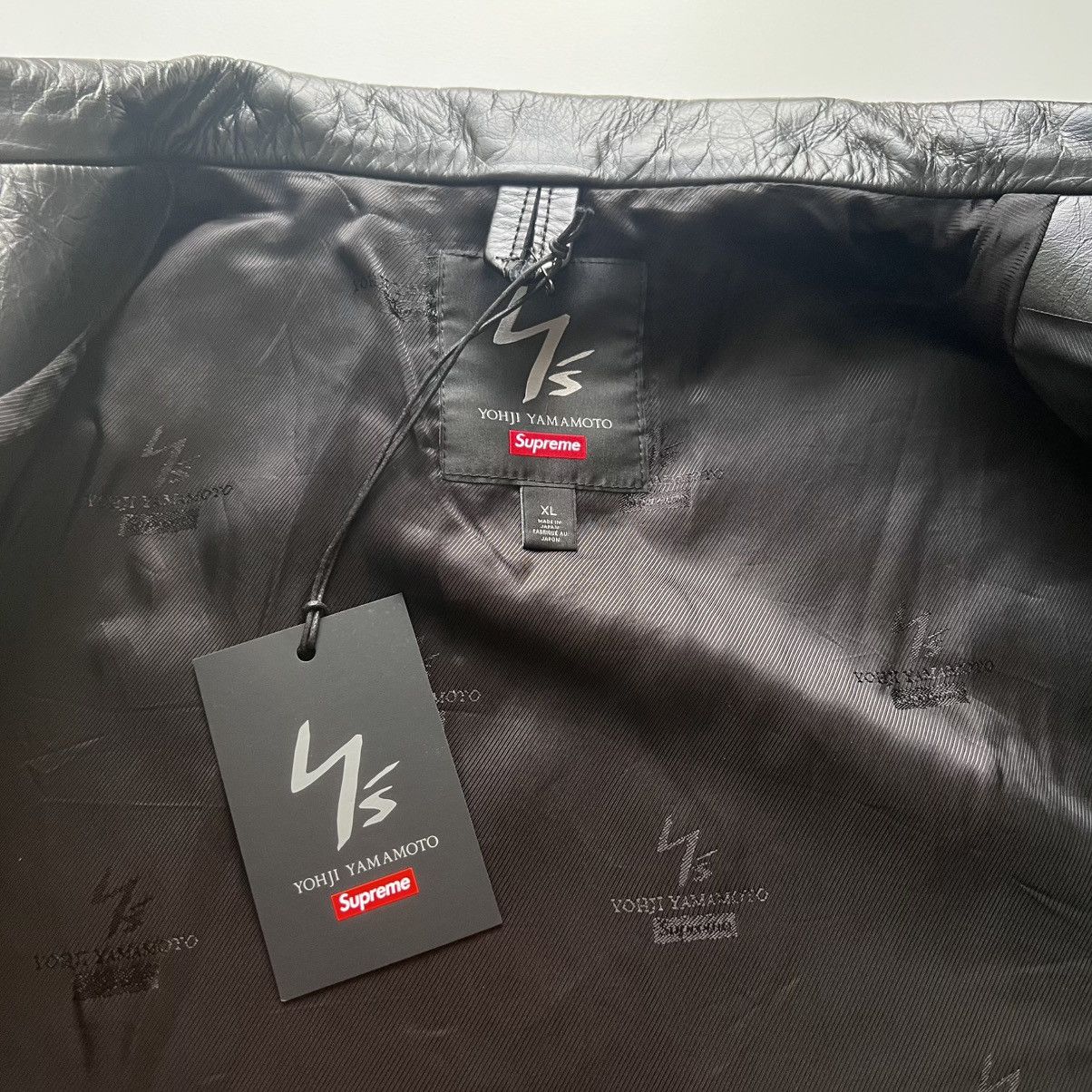 Supreme × Yohji Yamamoto Supreme Y’s by Yohji Yamamoto Leather Jacket Black XL Bladee Size US XL / EU 56 / 4 - 11 Thumbnail