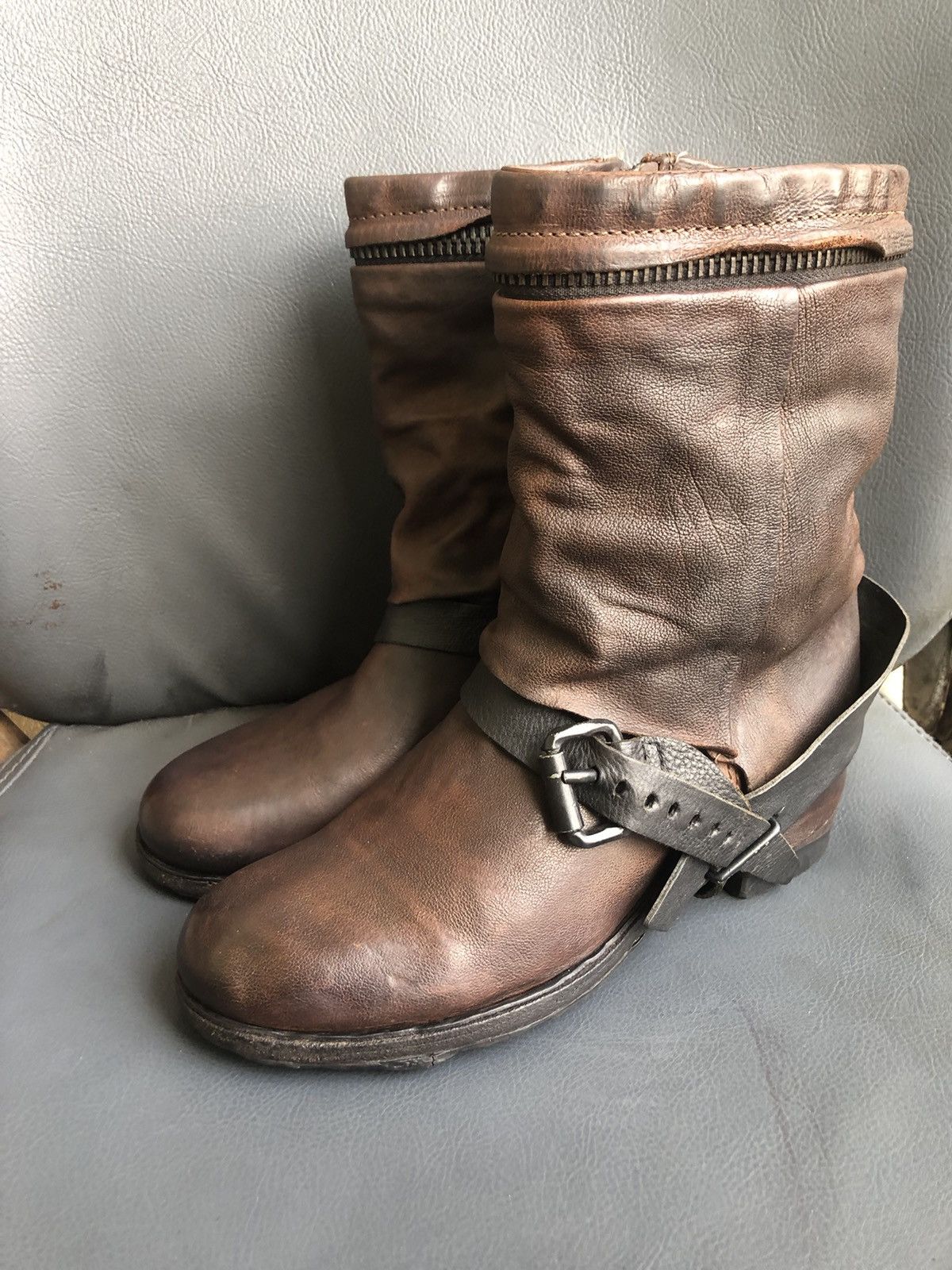 A.S 98 Brown Calfskin Leather Women’s Boots Size 37