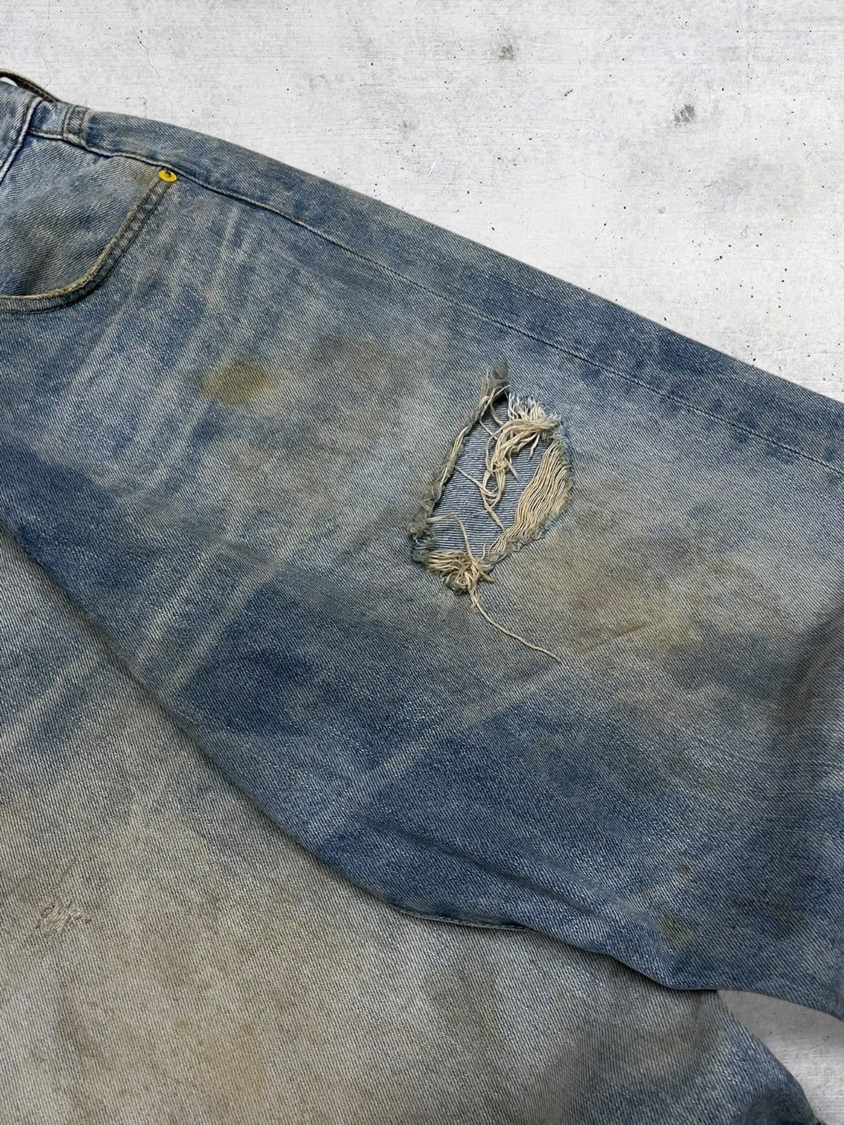 Swagger VINTAGE SWAGGER OG 90S JAPAN DESIGNER MUDWASH BAGGY DENIM Size US 35 - 8 Thumbnail
