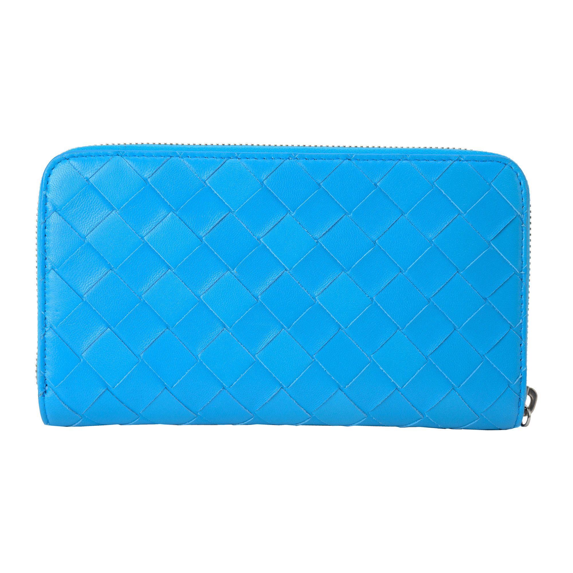 Bottega Veneta o1n1vont1224 Size: OS / Zip Around Wallet in Blue Size ONE SIZE - 2 Thumbnail