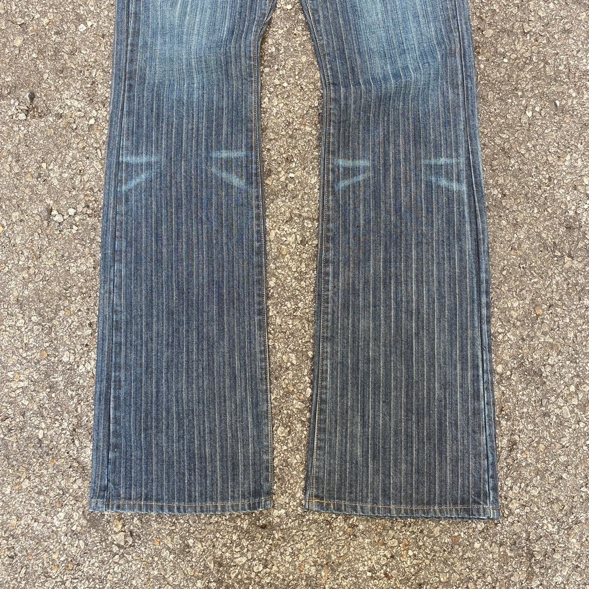 Hysteric Glamour NWT Flared Jeans Semantic Design Hickory Striped Denim Pants Size US 28 / EU 44 - 3 Thumbnail
