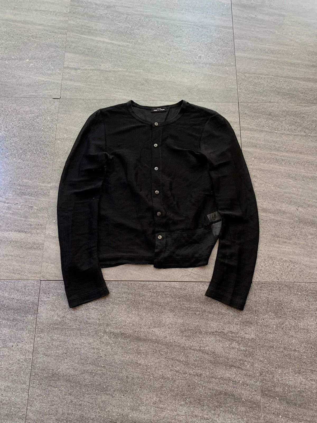 Comme des Garcons FREE TAX! Tricot Textured Polyester Cardigan Jacket Size US S / EU 44-46 / 1 - 1 Thumbnail
