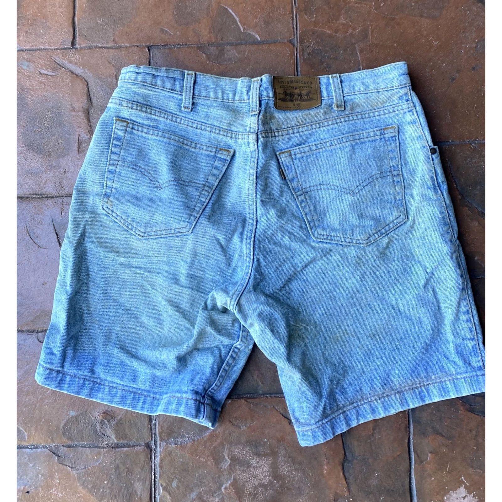 Levi's VINTAGE Levi's 545 Gold Tab Denim Jean Shorts Mens 34 Loose Fit Blue 90s USA Mens Size US 34 / EU 50 - 4 Thumbnail