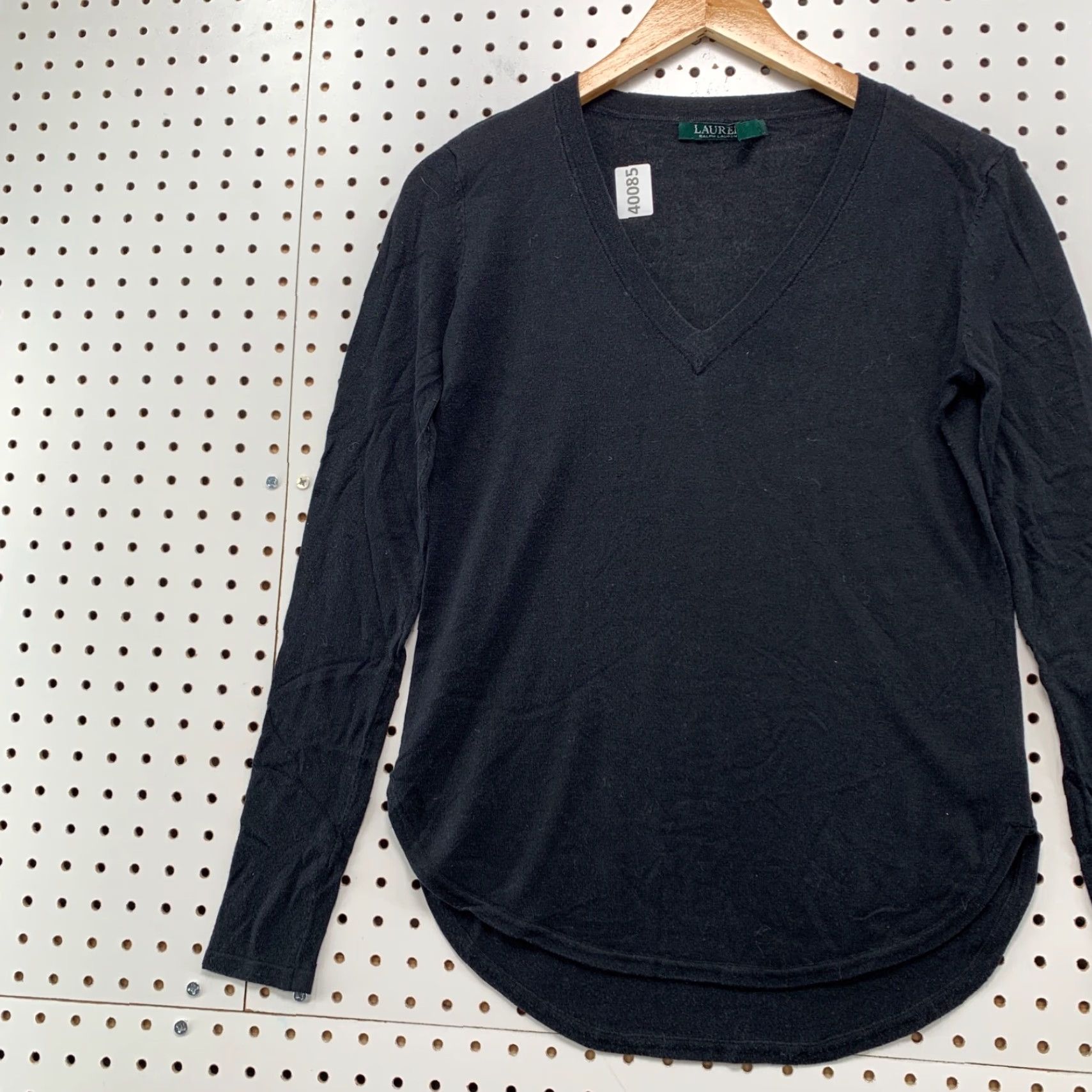 Ralph Lauren LRL Lauren Ralph Lauren Silk Blend Top Womens XS Black Round Neck 18.5x25.5 Size XS / US 0-2 / IT 36-38 - 3 Thumbnail