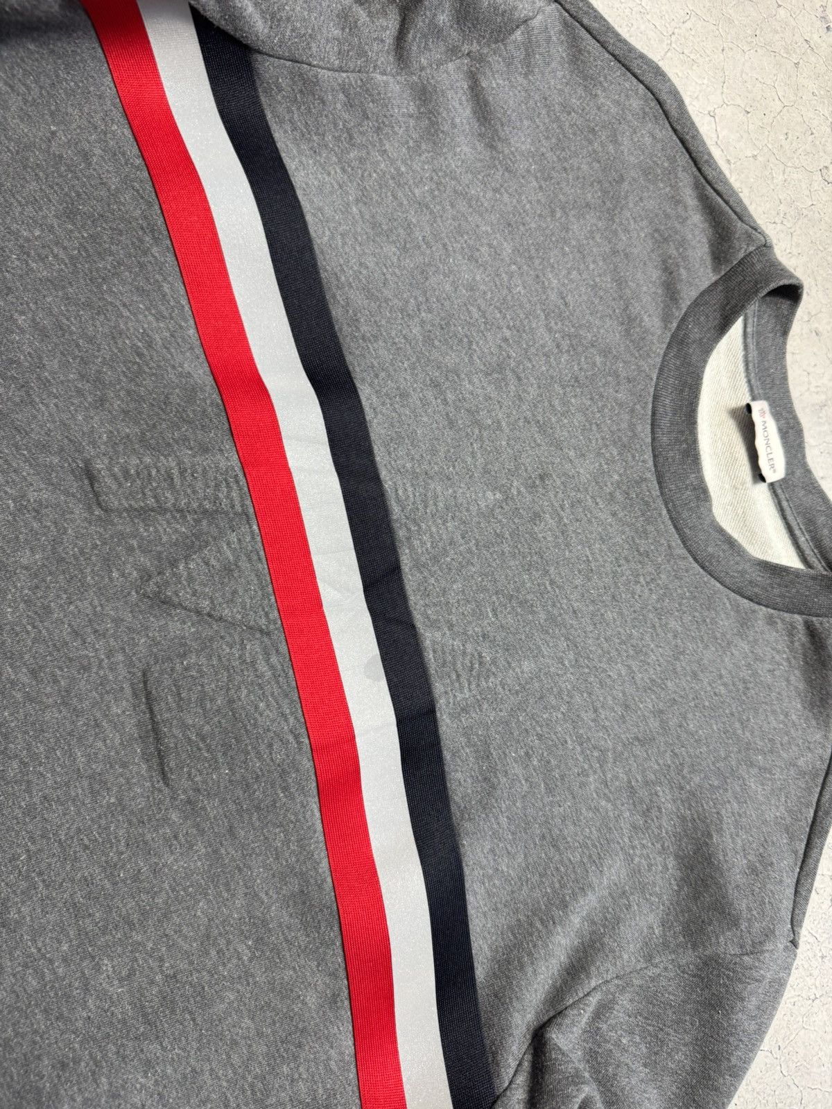 Moncler Moncler Luxury Sweatshirt Big Logo Maglia Girocollo Size US XL / EU 56 / 4 - 6 Thumbnail