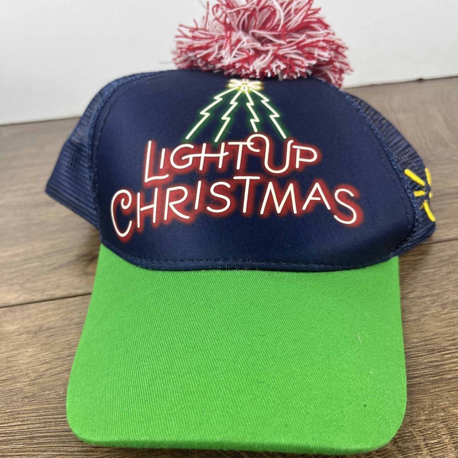 Other Light Up Christmas Hat Christmas Blue Hat Adjustable Adult S Size ONE SIZE - 3 Thumbnail