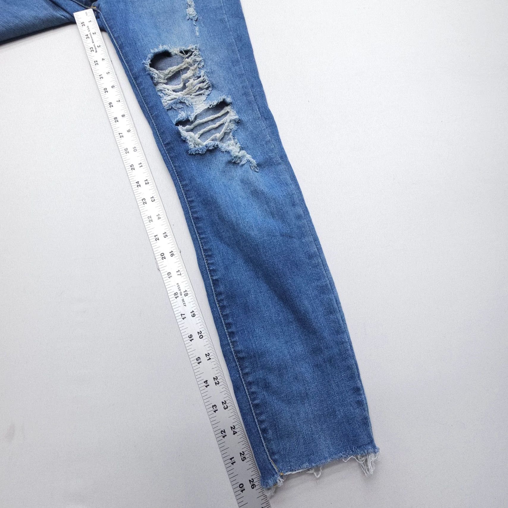 Vintage Judy Blue Skinny Fit Jeans Womens 3 26 High Rise Blue Denim Button Fly Stretch Size 26" / US 2 / IT 38 - 4 Thumbnail