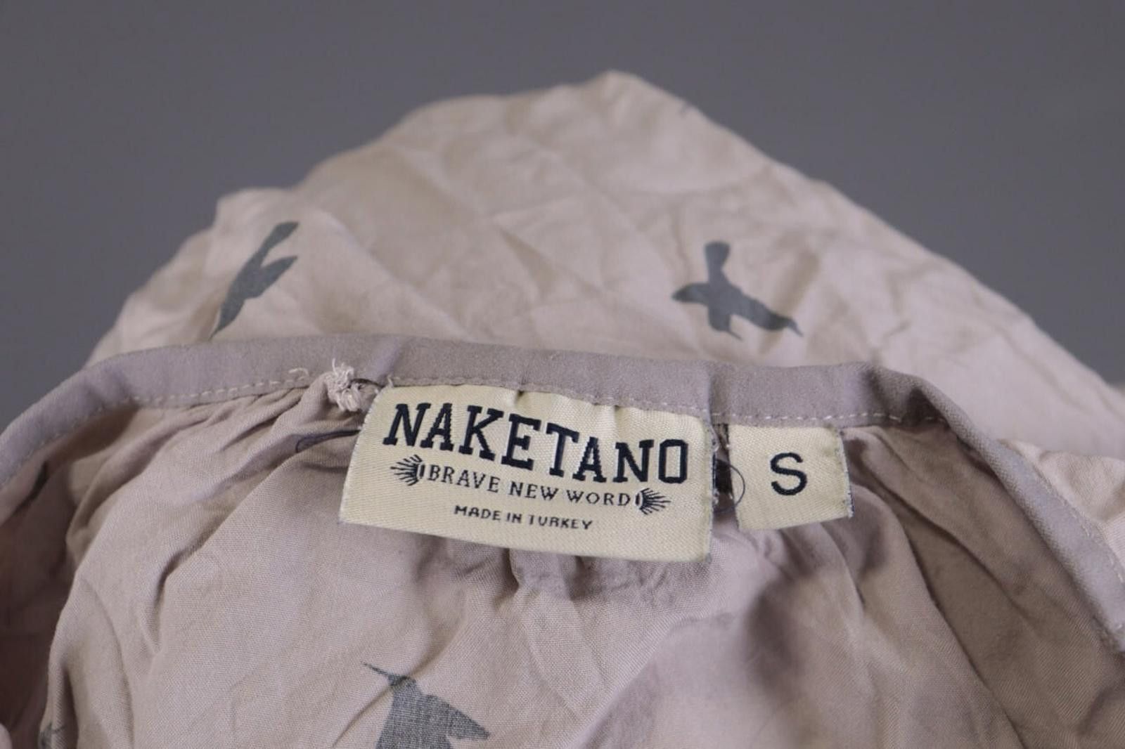 Naketano Naketano Gray Bird Printed Summer Top Shirt Size S Size S / US 4 / IT 40 - 12 Thumbnail