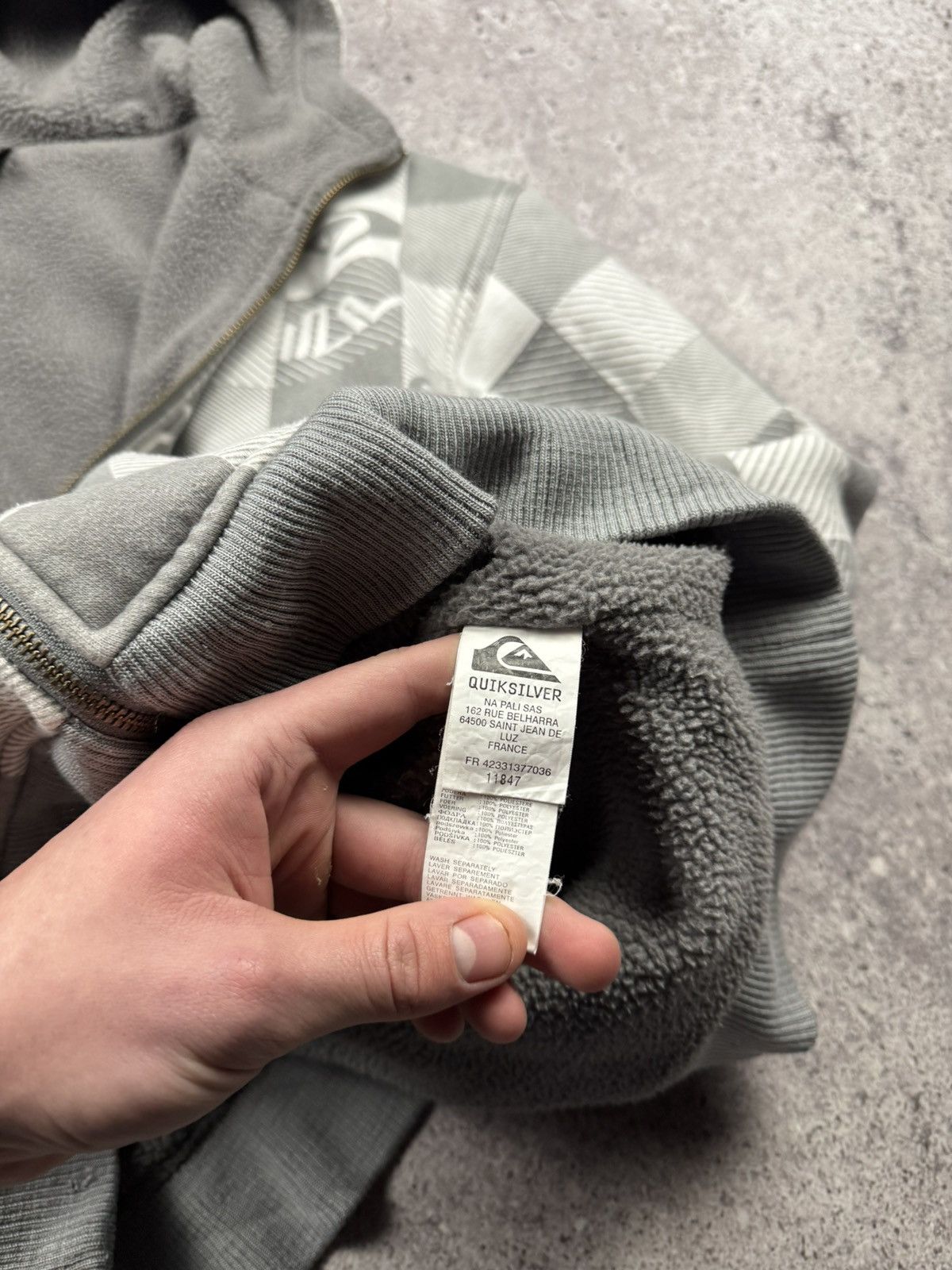 Quiksilver Vintage Y2K Sherpa fur lined Quiksilver zip up hoodie surfer Size US L / EU 52-54 / 3 - 9 Thumbnail