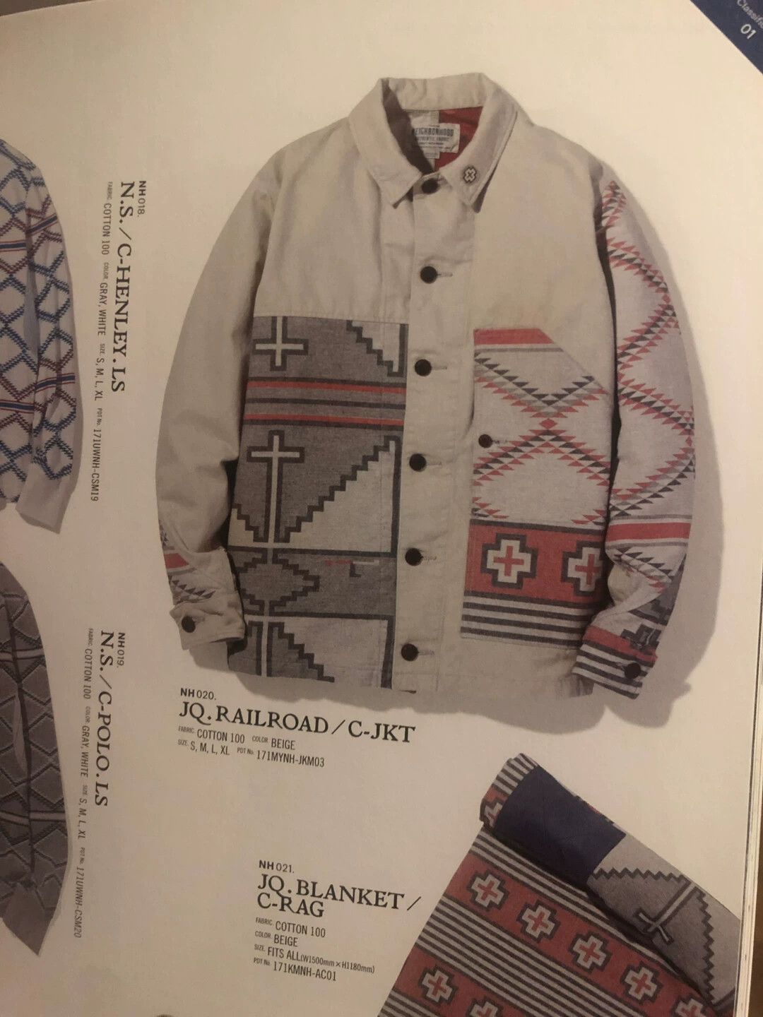 Neighborhood neighborhood JQ Railroad Panelled Jacket 17ss M Size US M / EU 48-50 / 2 - 10 Thumbnail
