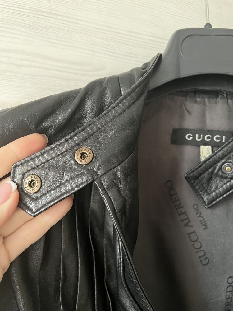 Gucci Gucci Vintage Leather Jacket Size S / US 4 / IT 40 - 3 Thumbnail