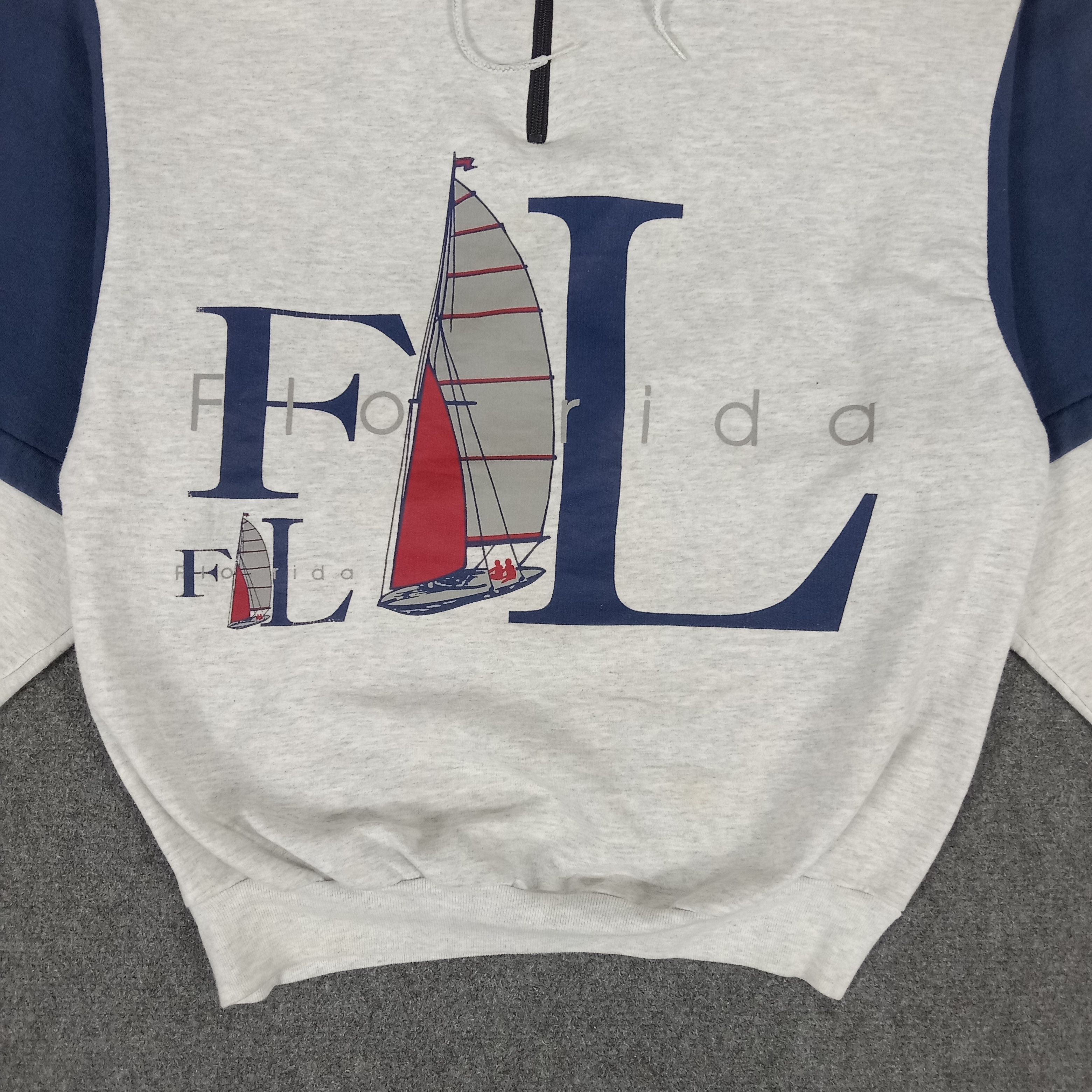 NCAA × Vintage FLORIDA American State Half Zipper Sweatshirts Size US L / EU 52-54 / 3 - 2 Thumbnail