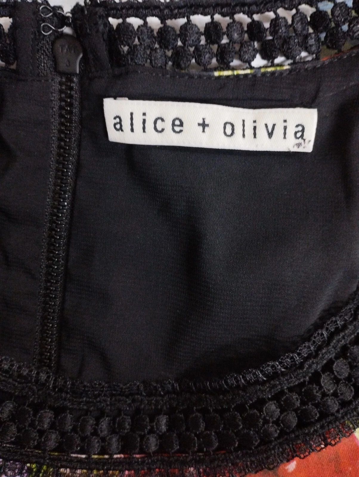 Alice + Olivia × Designer ALICE + OLIVIA Rapunzel Mini Dress In Blooming Garden Size XS / US 0-2 / IT 36-38 - 7 Thumbnail