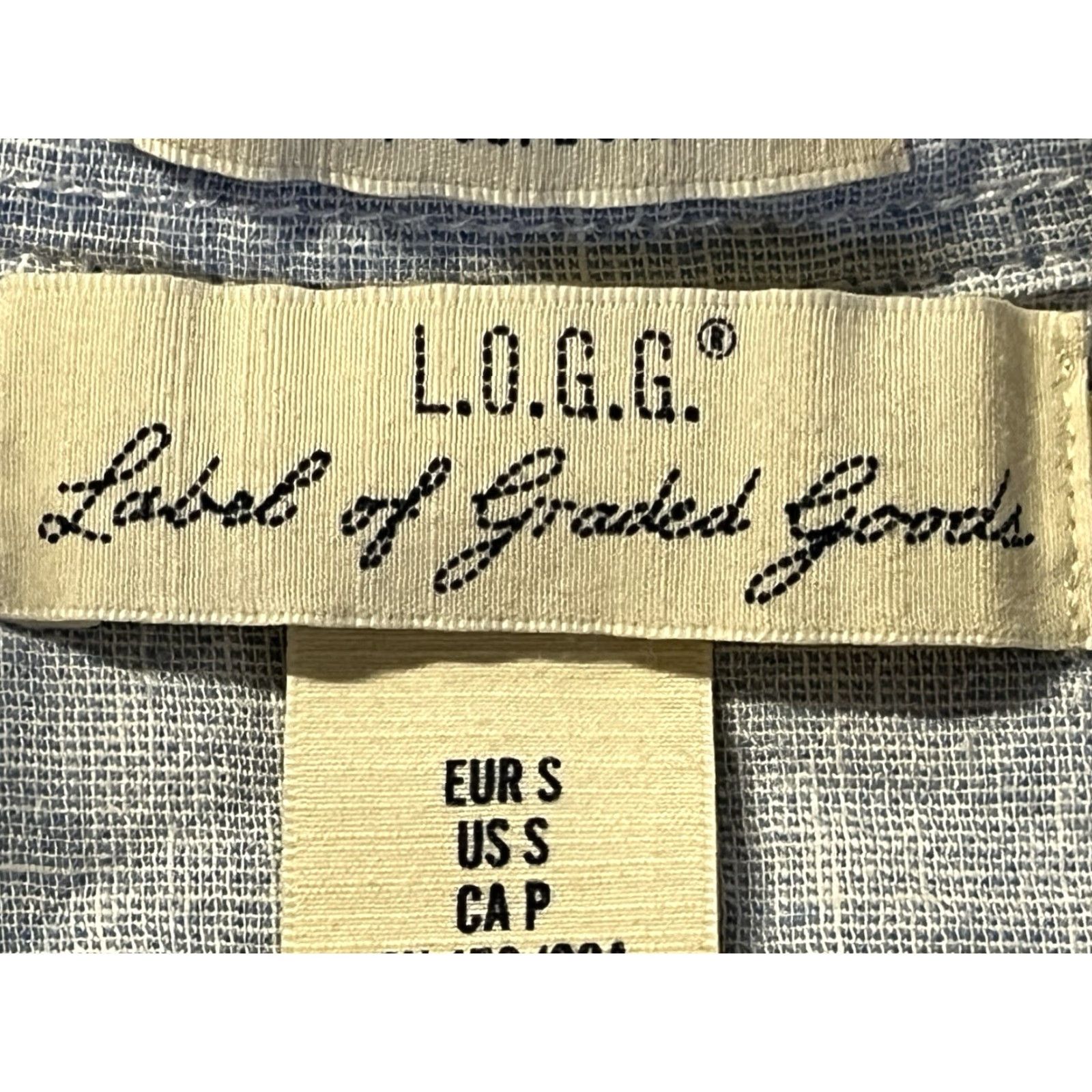 H&M Label Of Graded Goods Shirt Button-Up Short Sleeve Mens S Blue Cotton Knits Collared Breathable Pockets Button-Down Size US S / EU 44-46 / 1 - 7 Thumbnail