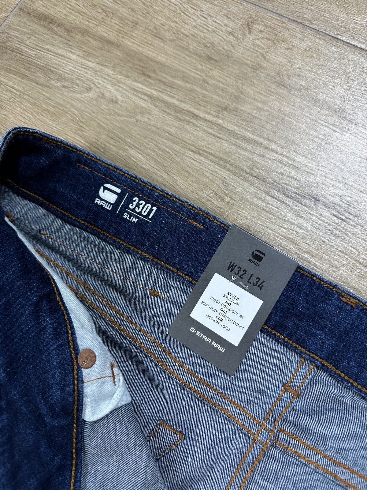 G-Star NEW🏷️ G-Star Raw 3301 Slim Denim Jeans Size US 32 / EU 48 - 5 Thumbnail
