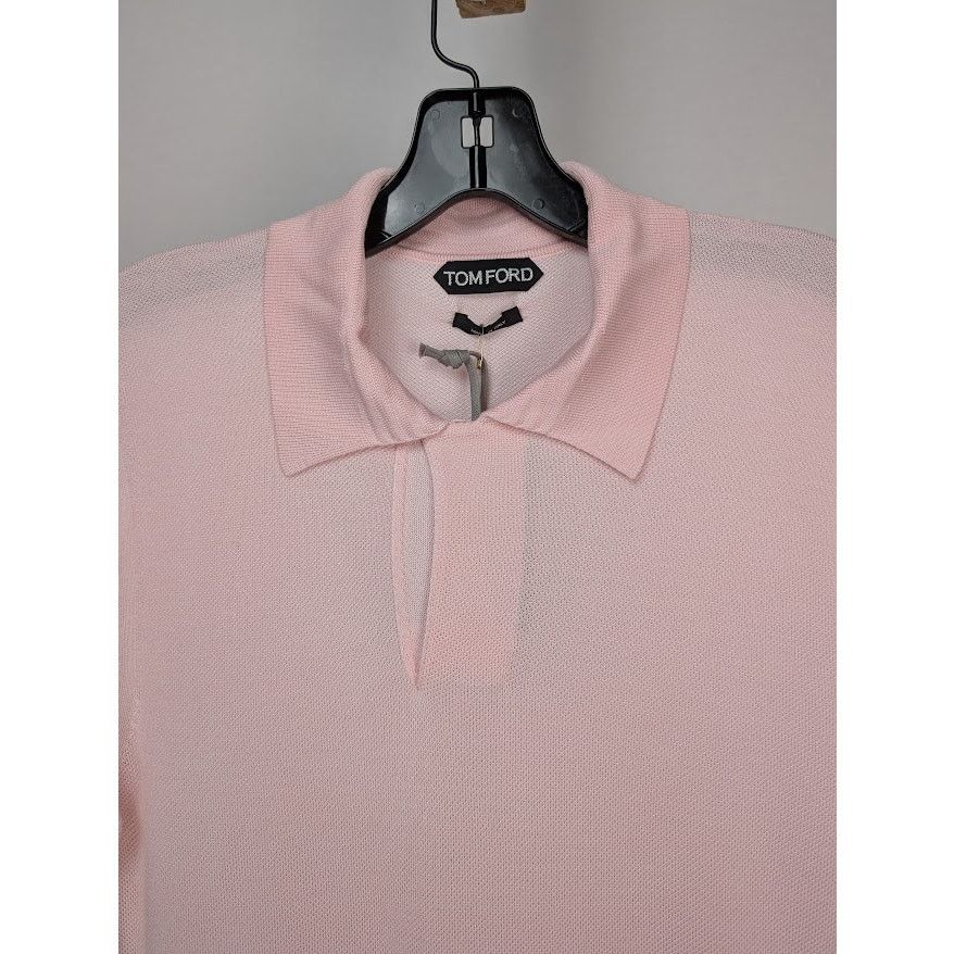 Tom Ford o1rshd1 Knitwear Polo Shirt Knitted in Pink Size US M / EU 48-50 / 2 - 2 Thumbnail