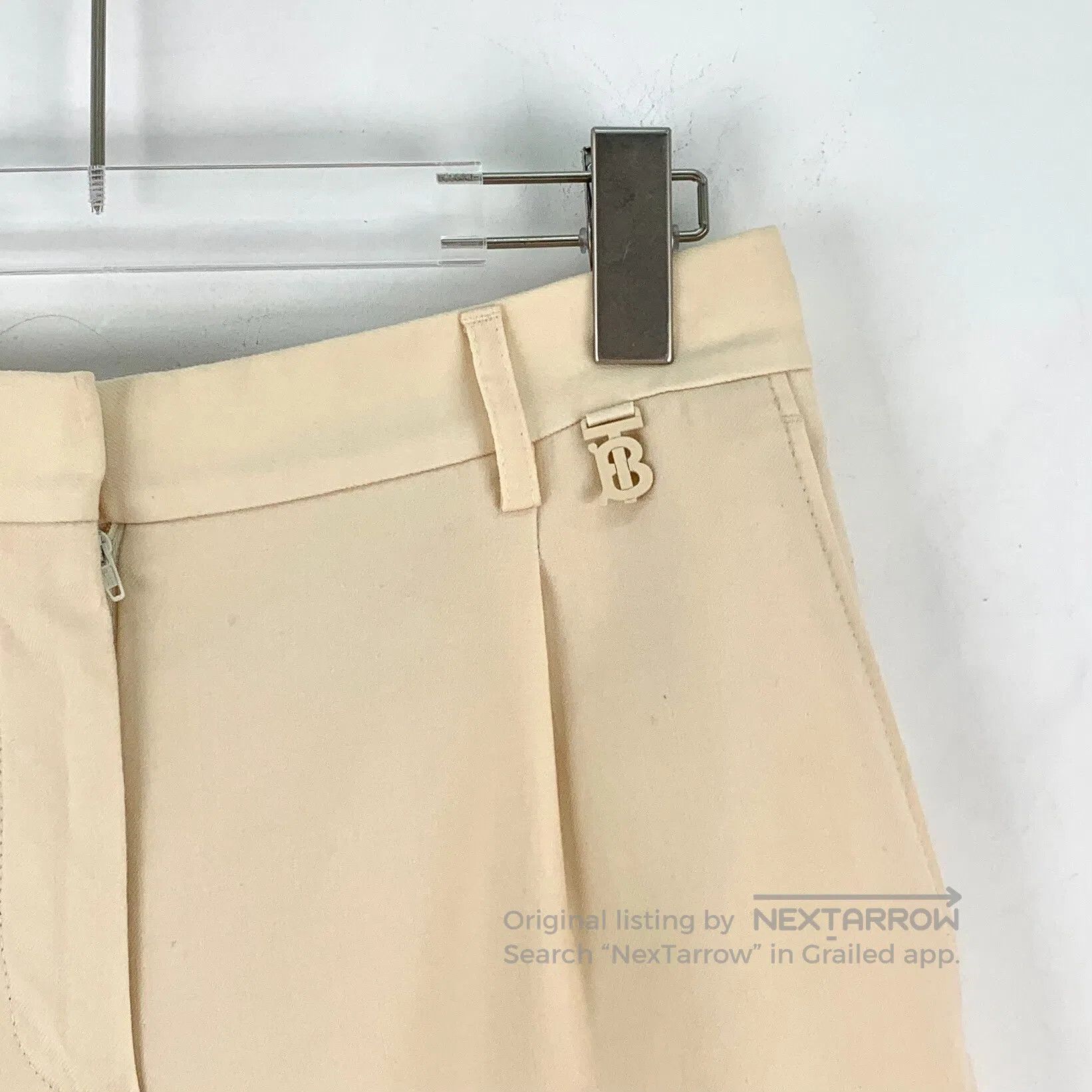 Burberry Burberry size M Beige Tb logo cashmere casual shorts| Size US 38 / EU 54 - 3 Thumbnail