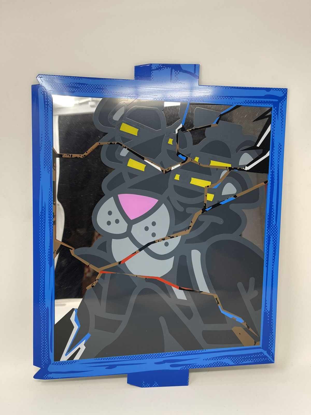 Other ‘Cracked' Screen Printed Mirror by Ermsy - Blue (Ed. of 34) Size ONE SIZE - 2 Thumbnail