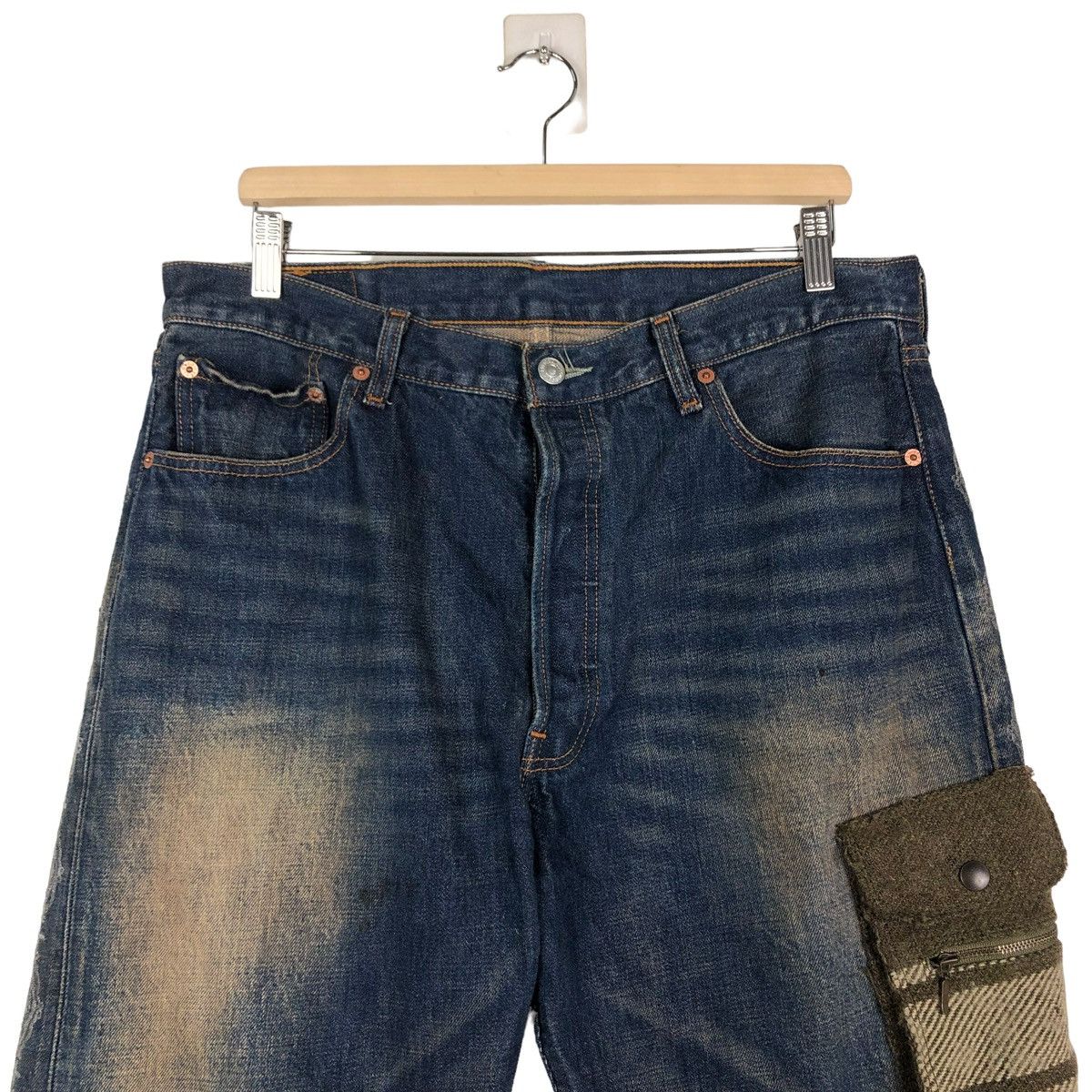 Levi's 🔥VINTAGE LEVIS DENIM JEANS RARE DESIGN COMME CA ISM JAPAN Size US 34 / EU 50 - 3 Thumbnail