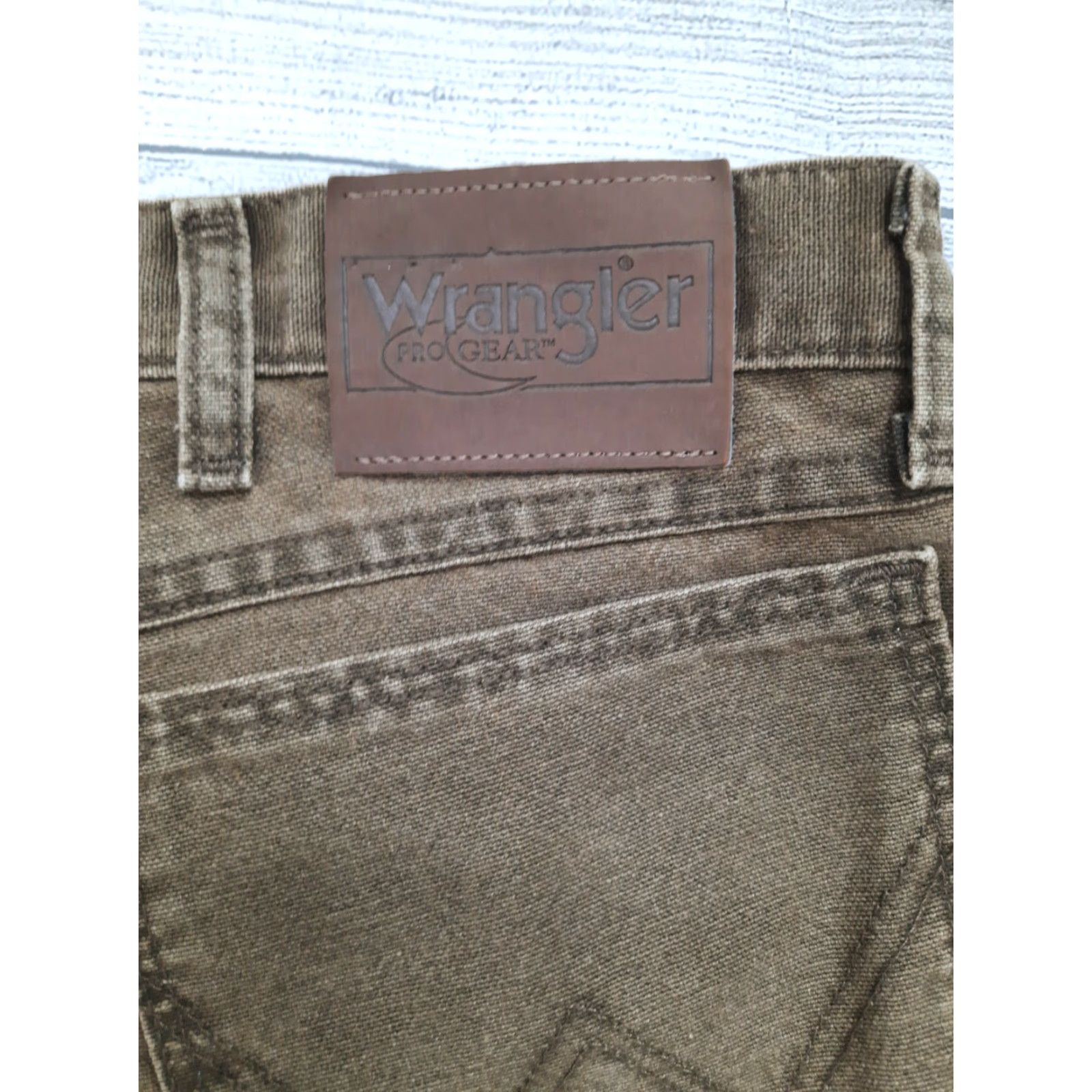 Wrangler VINTAGE Wrangler ProGear Double Knee Pants Workwear Carpenter 36 Khaki Mens Regular 26in Inseam Size US 36 / EU 52 - 7 Thumbnail
