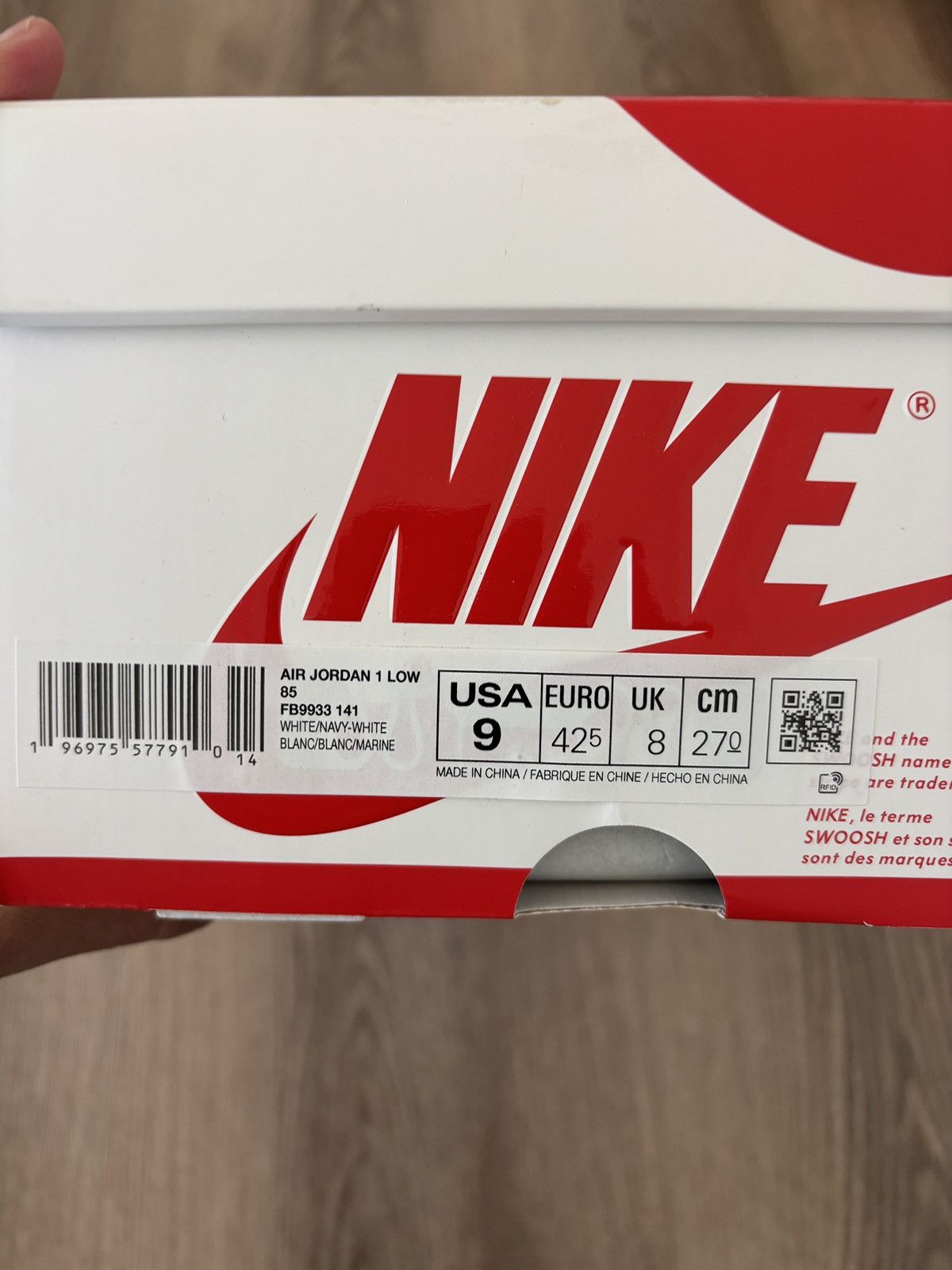 Jordan Brand Jordan 1 Low 85 White Metallic Navy 2024 Size US 9 / EU 42 - 6 Thumbnail