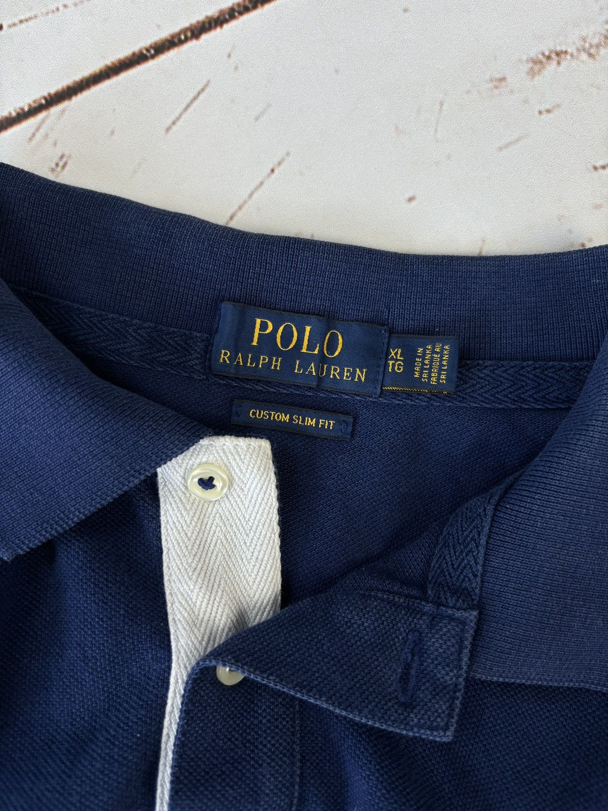 Polo Ralph Lauren × Ralph Lauren Polo Ralph Lauren Spellout Logo Vintage Polo Shirt Vint Size US XL / EU 56 / 4 - 7 Thumbnail