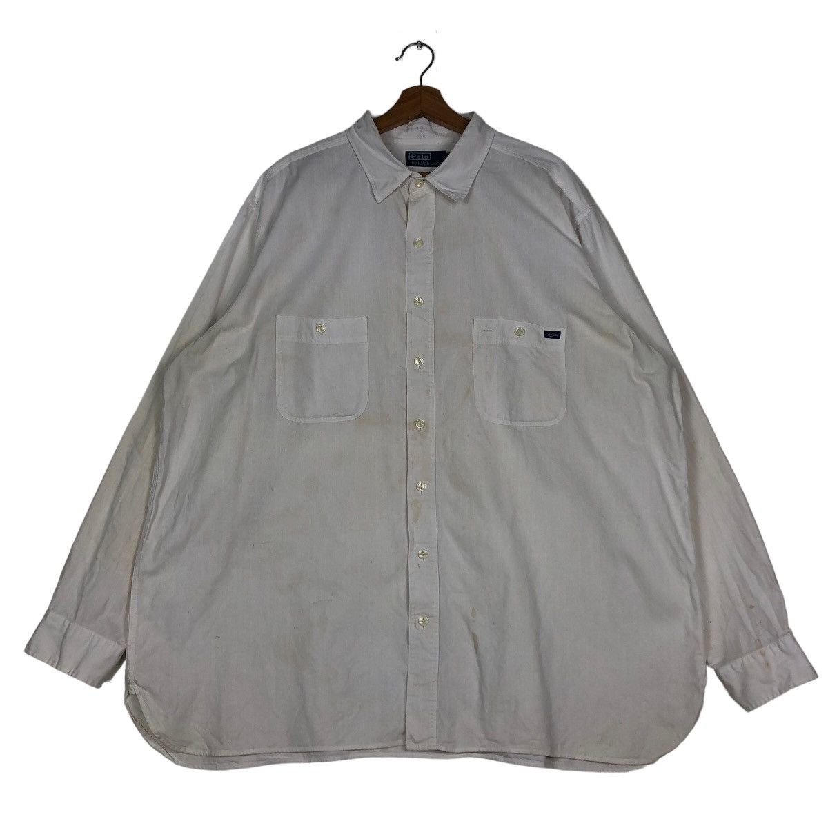Polo Ralph Lauren 🔥Vintage Polo Ralph Lauren Shirt Jacket Rich White Star Size US XL / EU 56 / 4 - 1 Thumbnail
