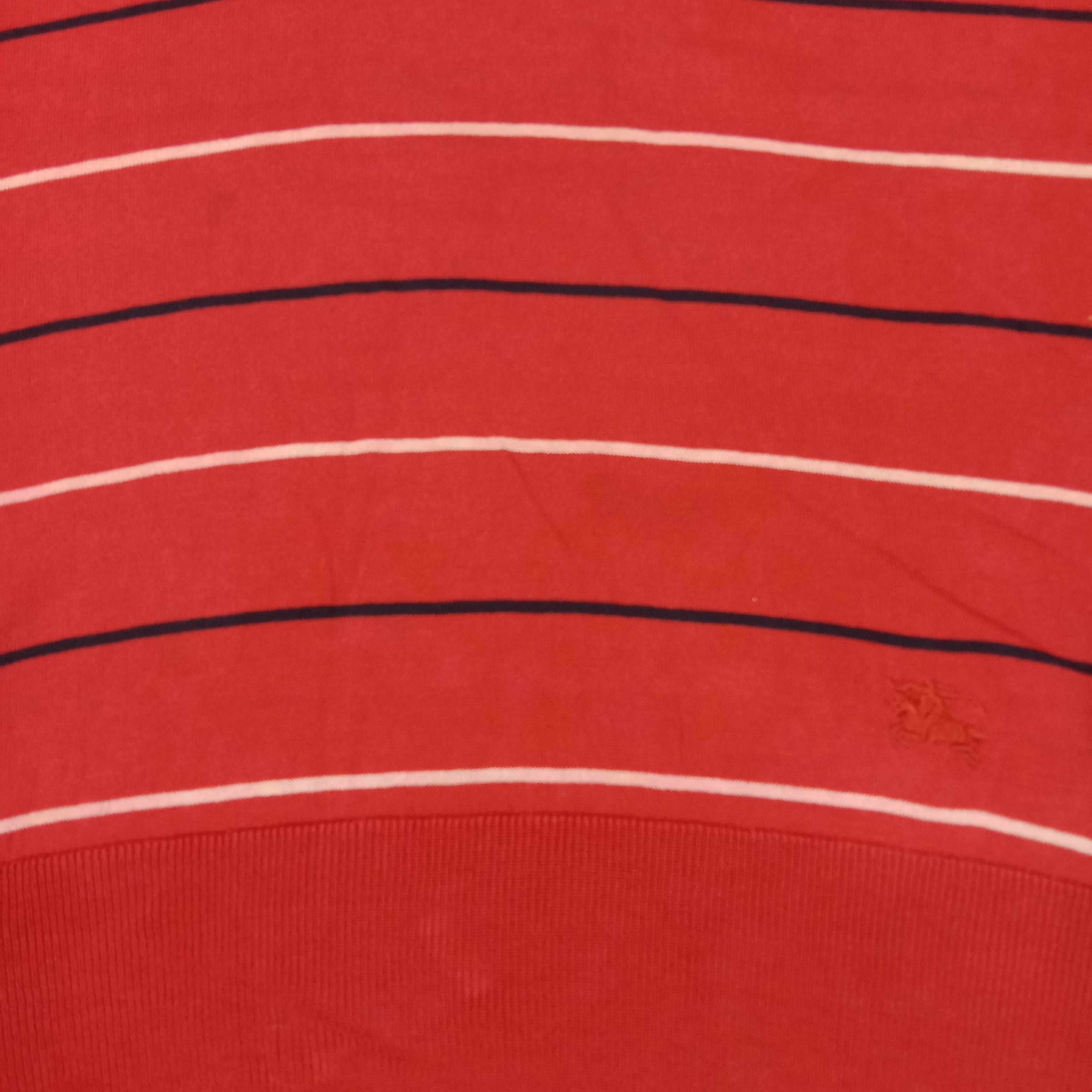Burberry × Vintage Burberrys Small Logo Stripes Design Cardigan Sweater Style Size L / US 10 / IT 46 - 2 Thumbnail