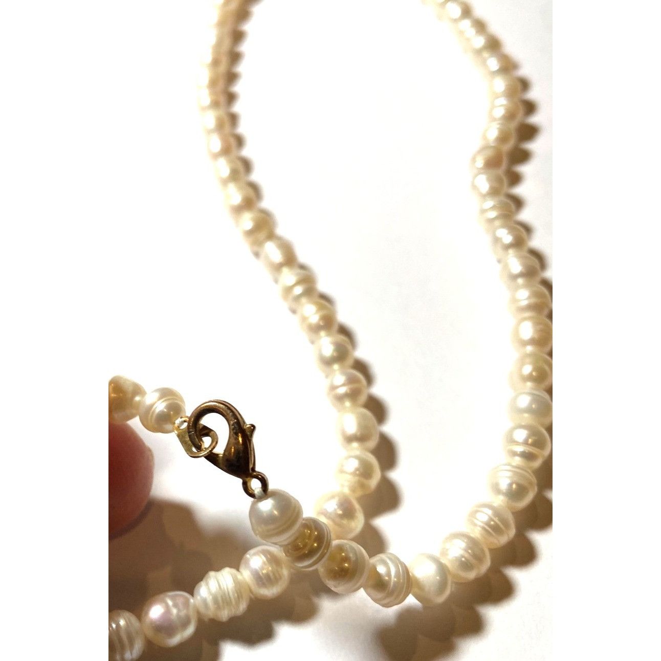 Other Freshwater Genuine Pearl Necklace W/Gold-Plated Clasp - 18" Size ONE SIZE - 10 Thumbnail