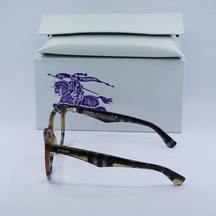 Burberry Burberry BE2415 4146 Eyeglasses Check Sand 51mm Square Frame Size ONE SIZE - 9 Thumbnail