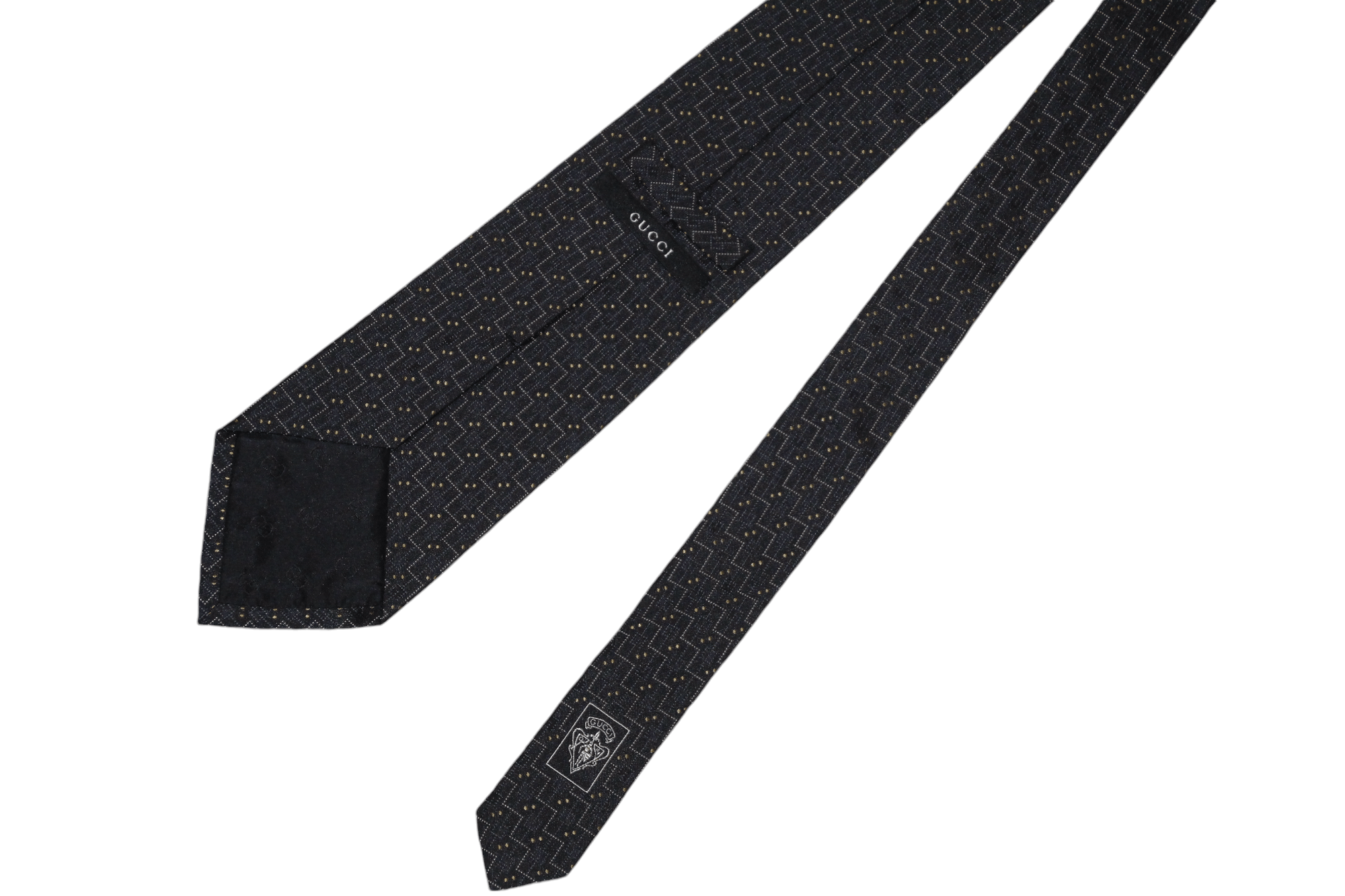 Gucci Gucci Abstract Textured Hand Pattern Jacquard Silk Tie Size ONE SIZE - 2 Thumbnail