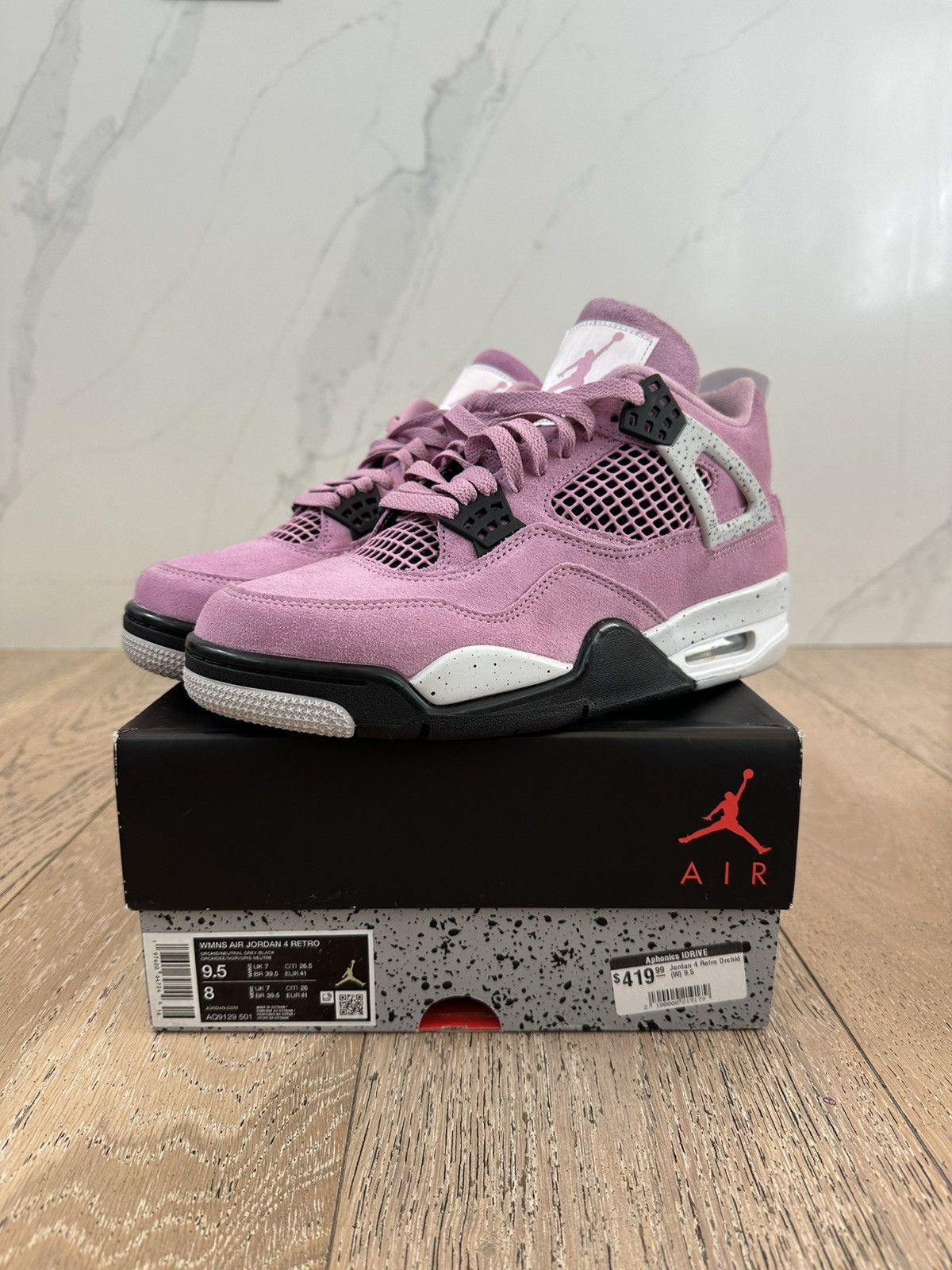 Jordan Brand Jordan 4 Retro Orchid Size US 9.5 / IT 39.5 - 1 Thumbnail