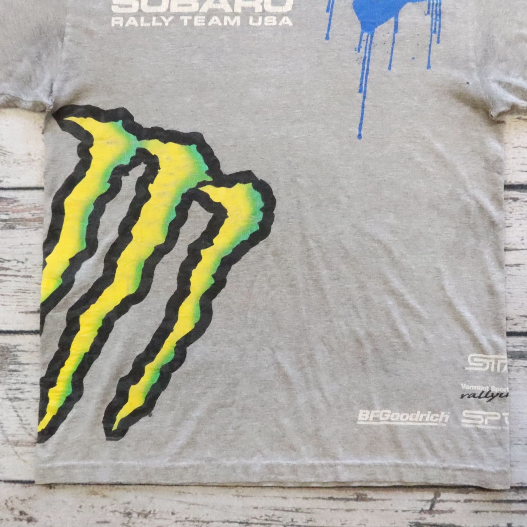Vintage VINTAGE Subaru Ken Block 43 DC Shoes Monster Energy Tshirt Shirt L Gray Mens Shirt XS? Size US L / EU 52-54 / 3 - 3 Thumbnail