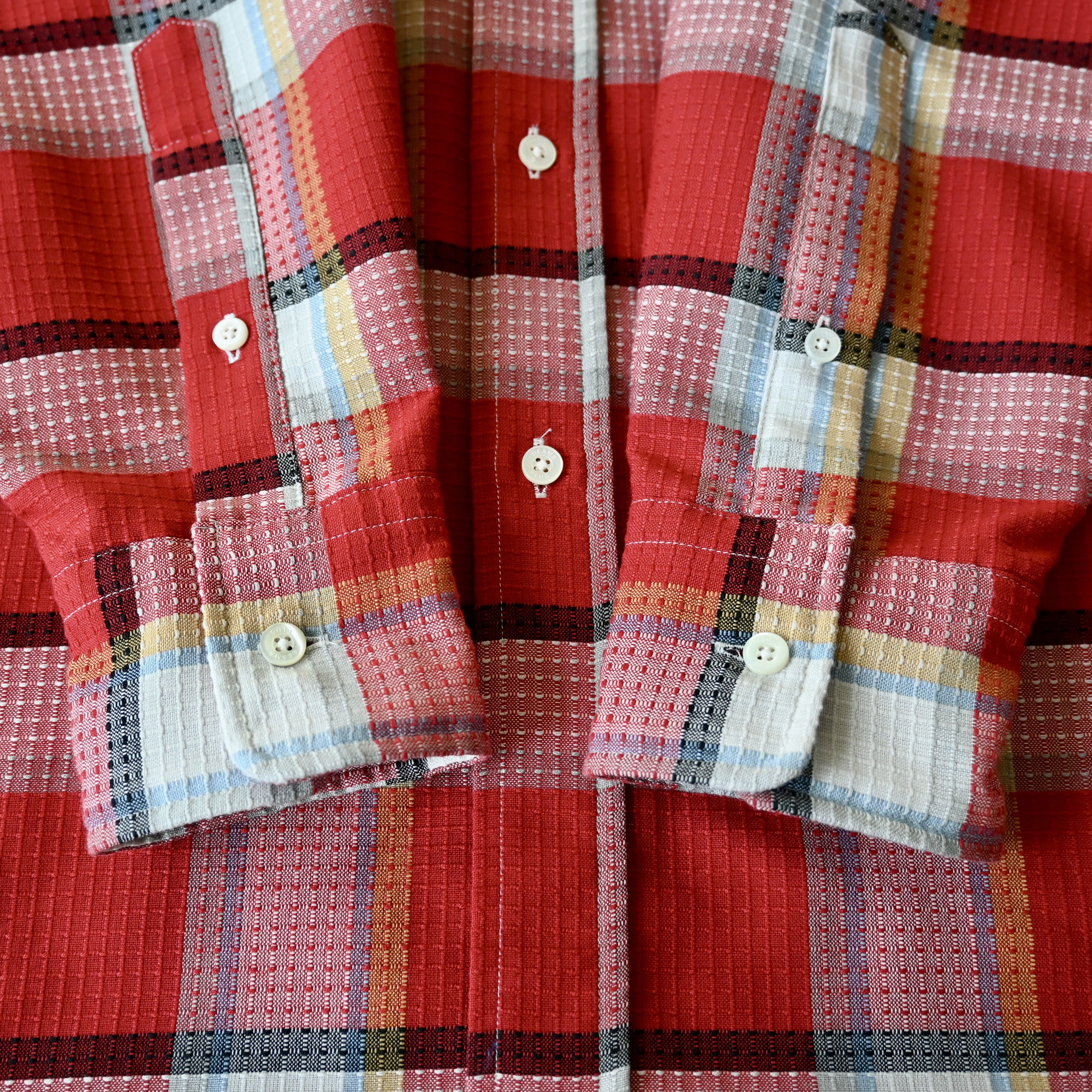Beams Plus BEAMS Plus dobby woven BD shirt, red plaid, made in Japan Size US S / EU 44-46 / 1 - 18 Thumbnail