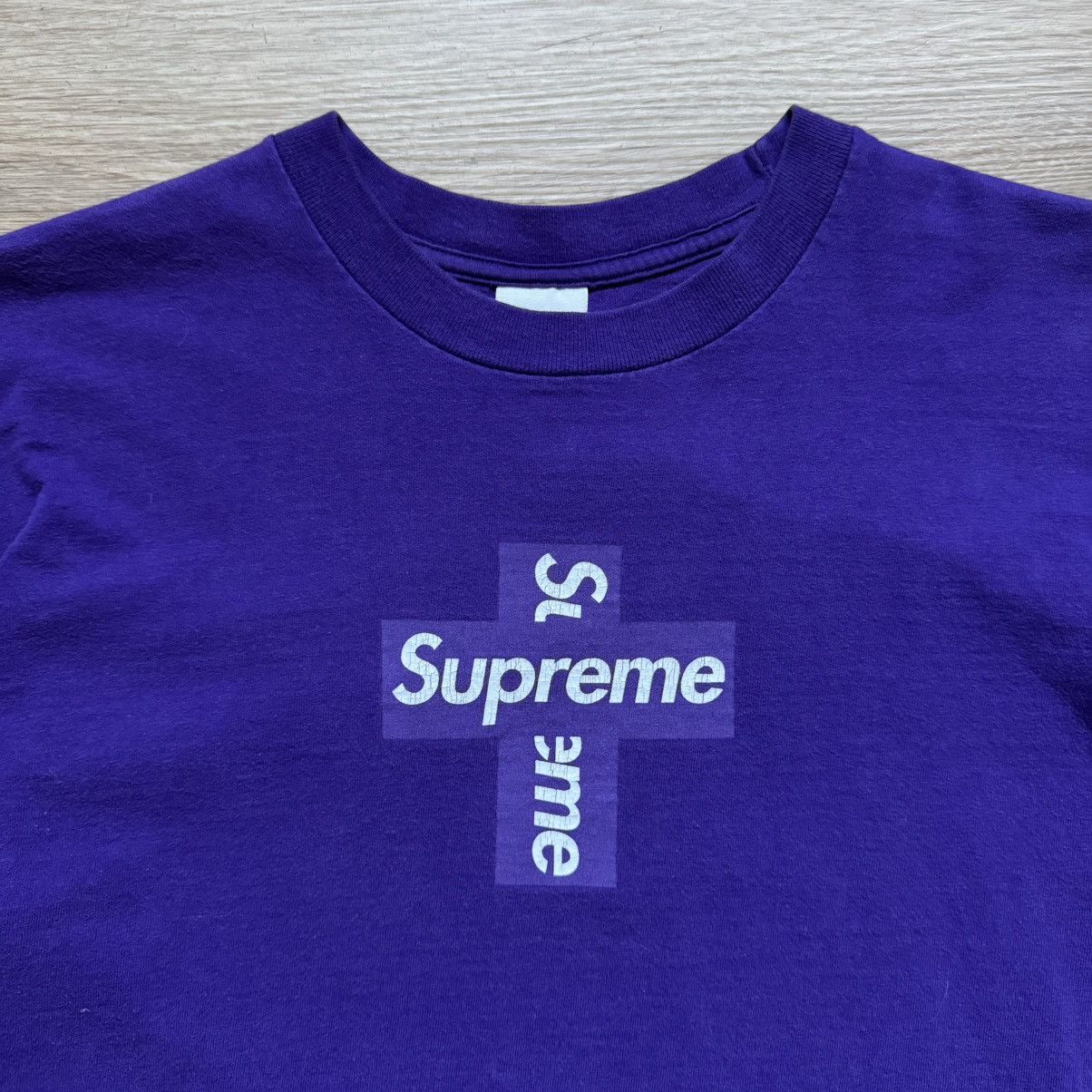 Supreme Supreme Cross Box Logo Tee Size US M / EU 48-50 / 2 - 2 Thumbnail