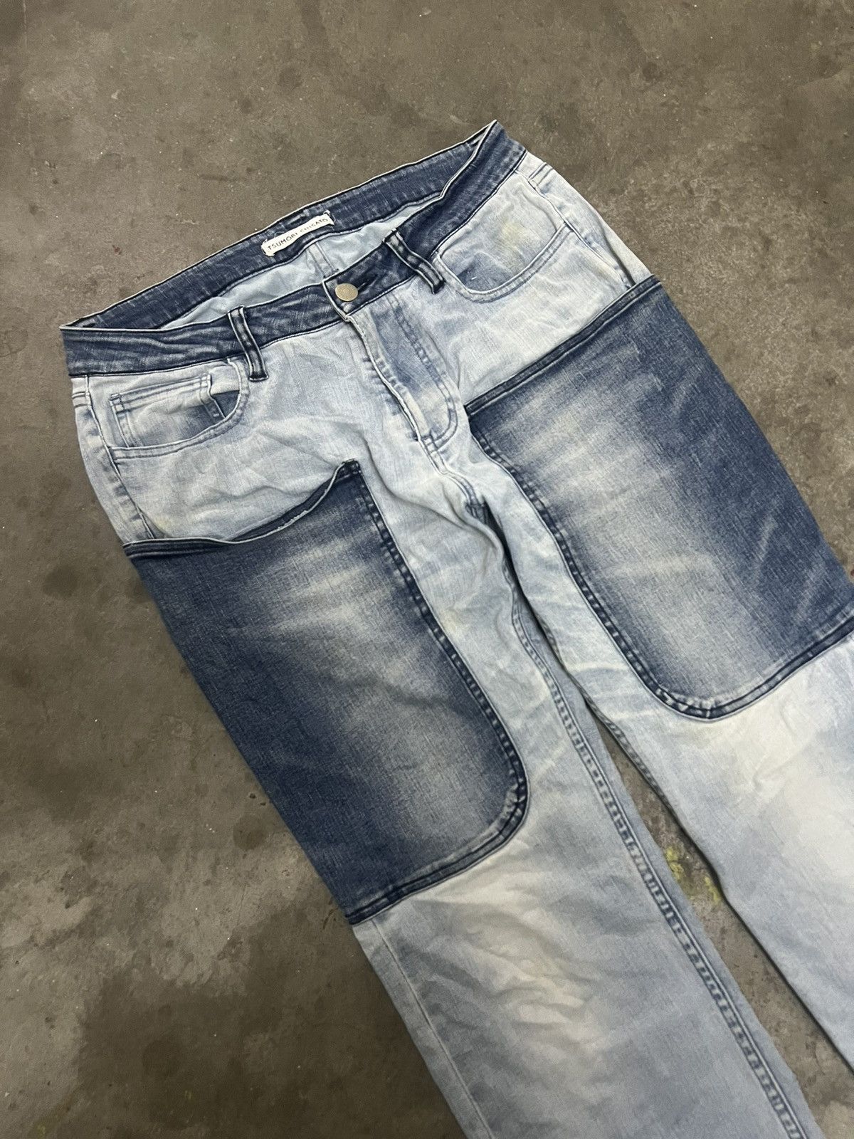 Designer × Issey Miyake TSUMORI CHISATO DOUBLE POCKET DISTRESSED DENIM PANT Size US 28 / EU 44 - 3 Thumbnail