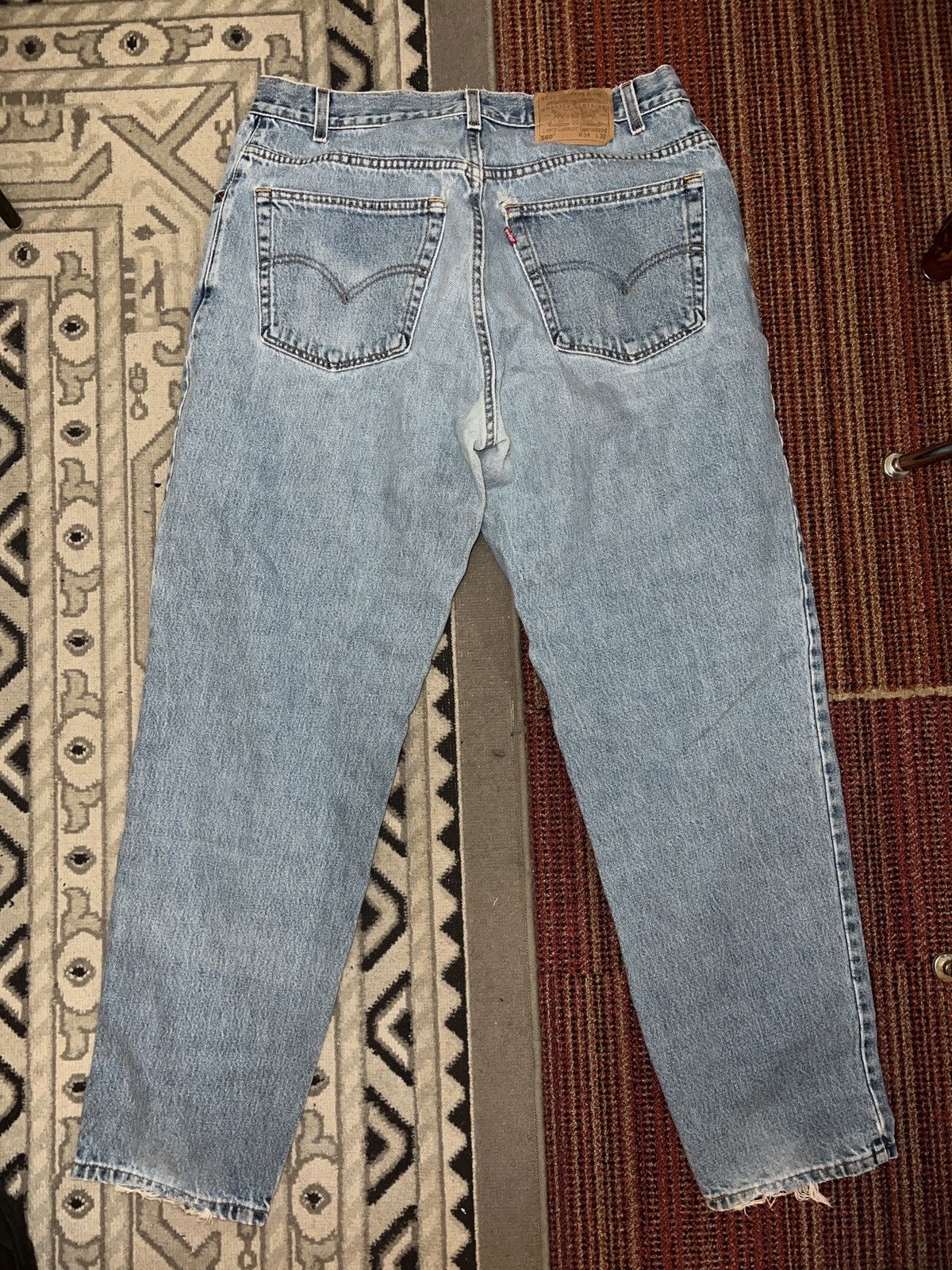 Levi's Vintage OOs Levis 560 baggy redline Distressed Denim Jeans Size US 38 / EU 54 - 2 Thumbnail