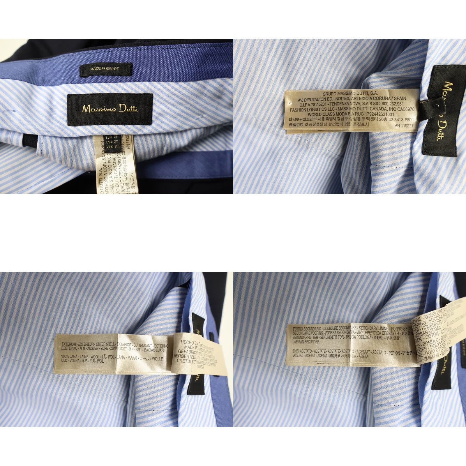 Massimo Dutti Massimo Dutti Trousers Dress Pinstripe Wool 100% 38 US Men Size US 38 / EU 54 - 8 Thumbnail