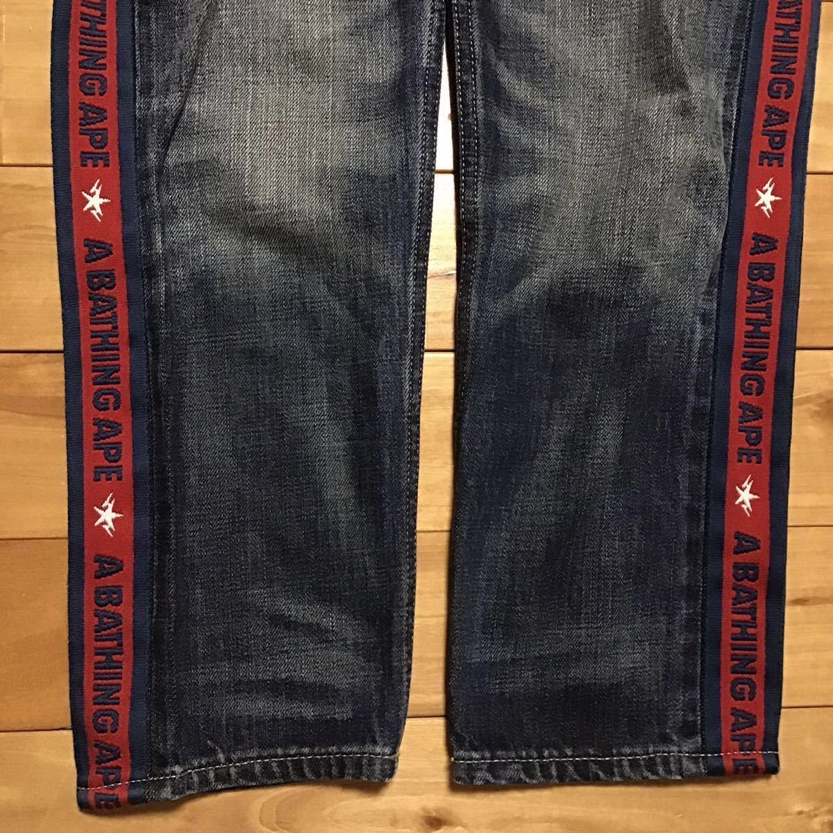 Bape BAPE STA LOGO embroidery slim fit denim pants APE ★size S Size US 30 / EU 46 - 6 Thumbnail