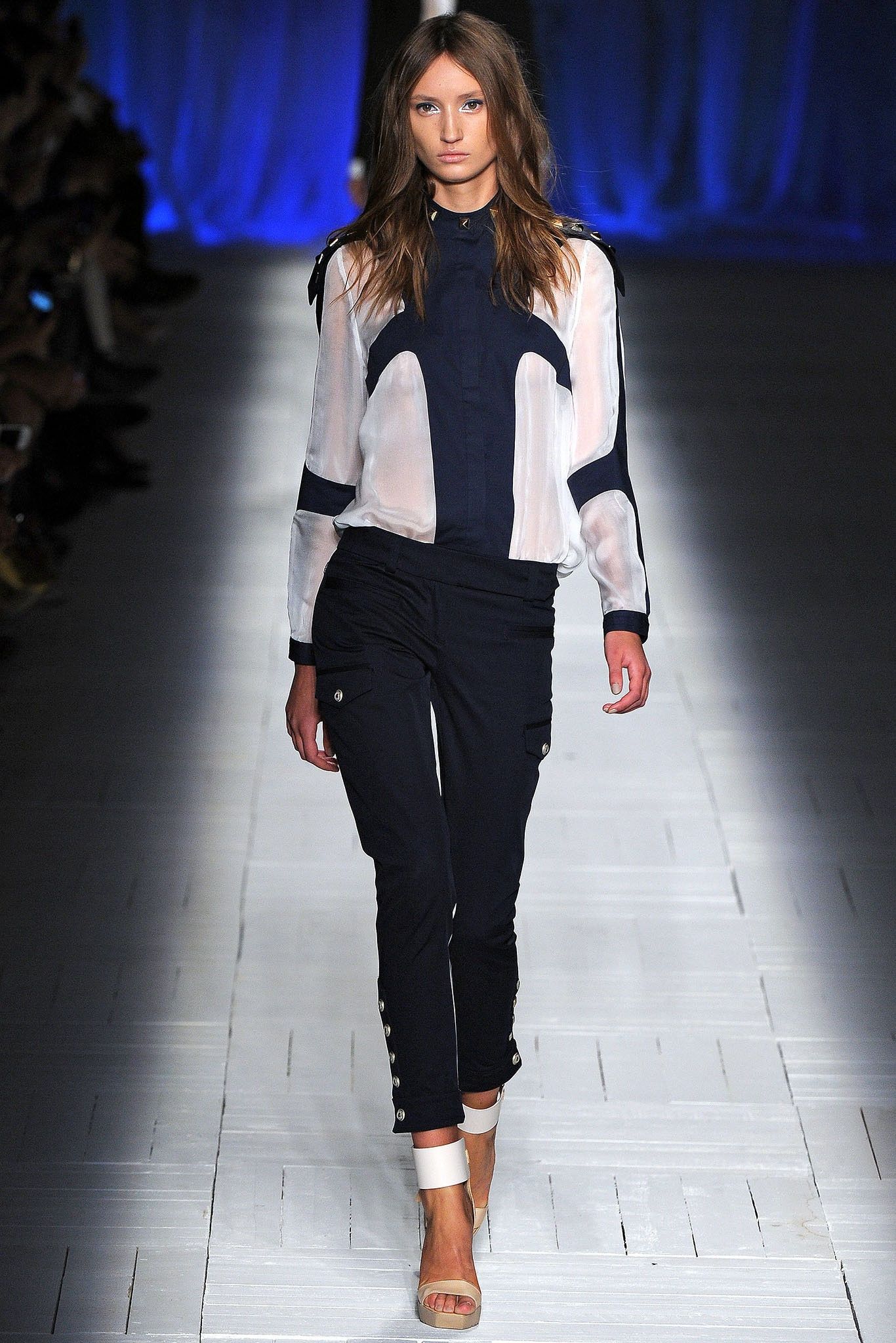 Roberto Cavalli S/S 2013 Just Cavalli Belted Button Pants Size 25" / US 0 / IT 36 - 2 Thumbnail