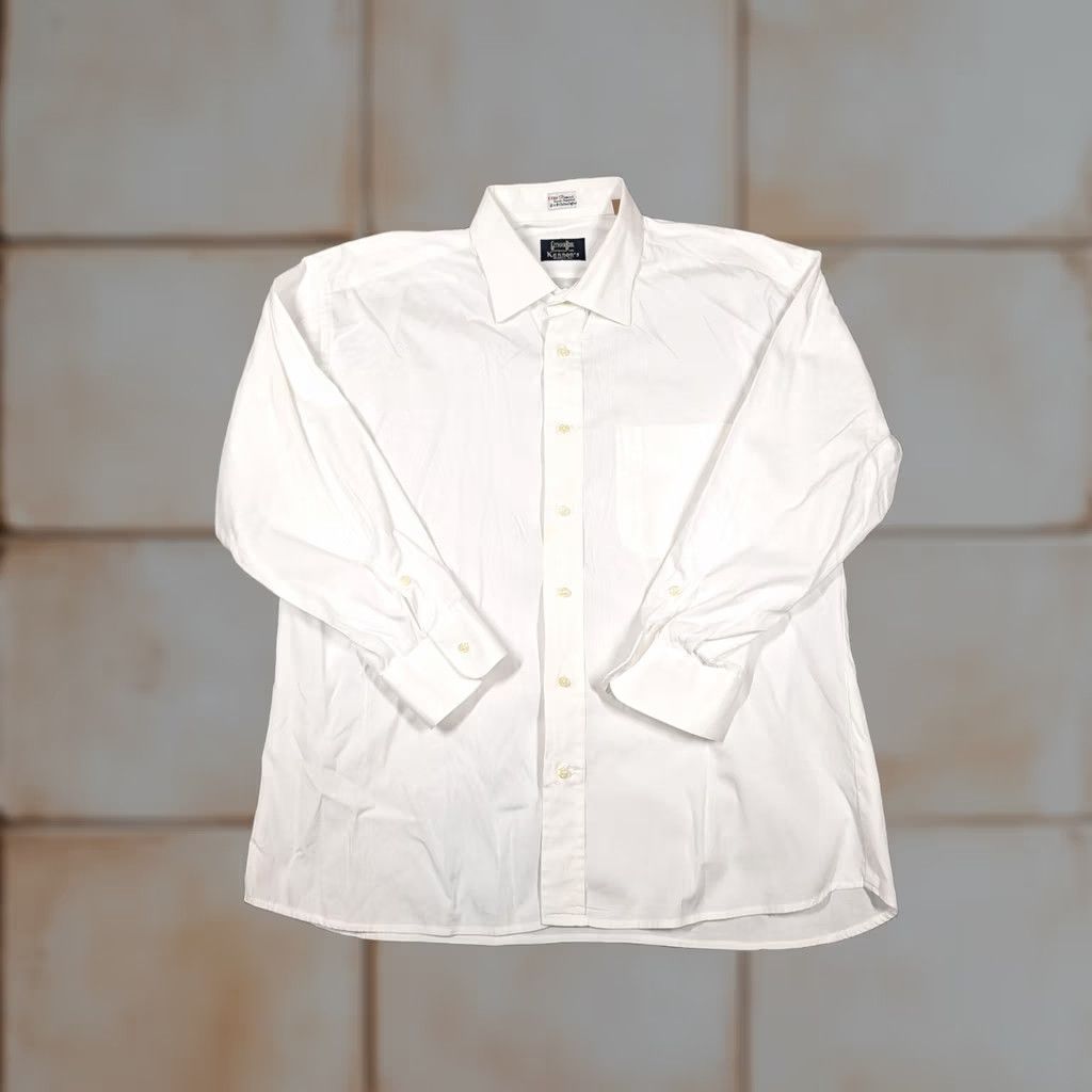 Vintage Gitman Bros Shirt Mens 18 34 White Oxford Button Front Long Sleeve Made USA Size US XXL / EU 58 / 5 - 1 Thumbnail