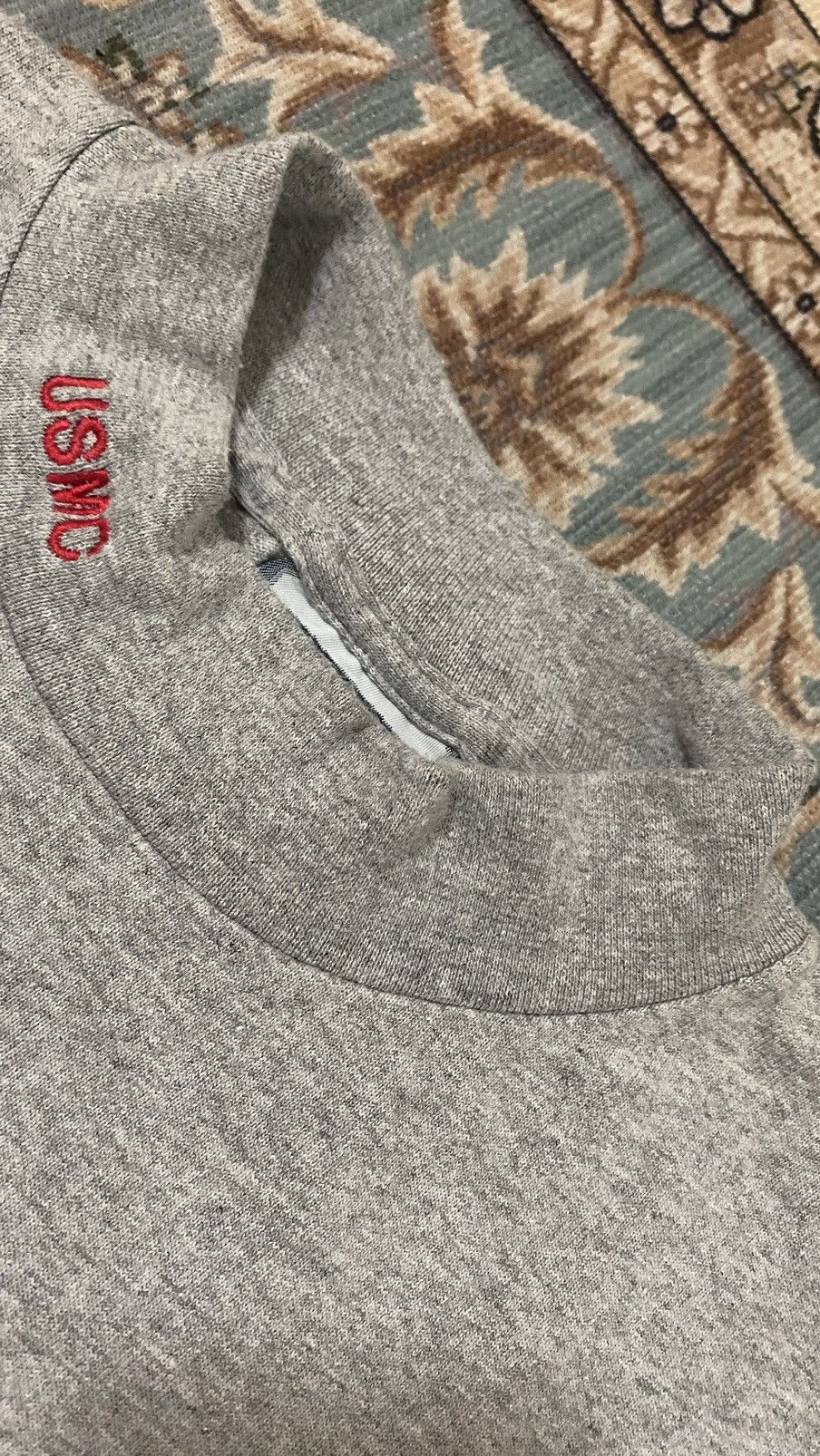 Vintage 🔥Rare🔥 Vtg USMC Turtle Neck Long Sleeve Tshirt Size US L / EU 52-54 / 3 - 4 Thumbnail