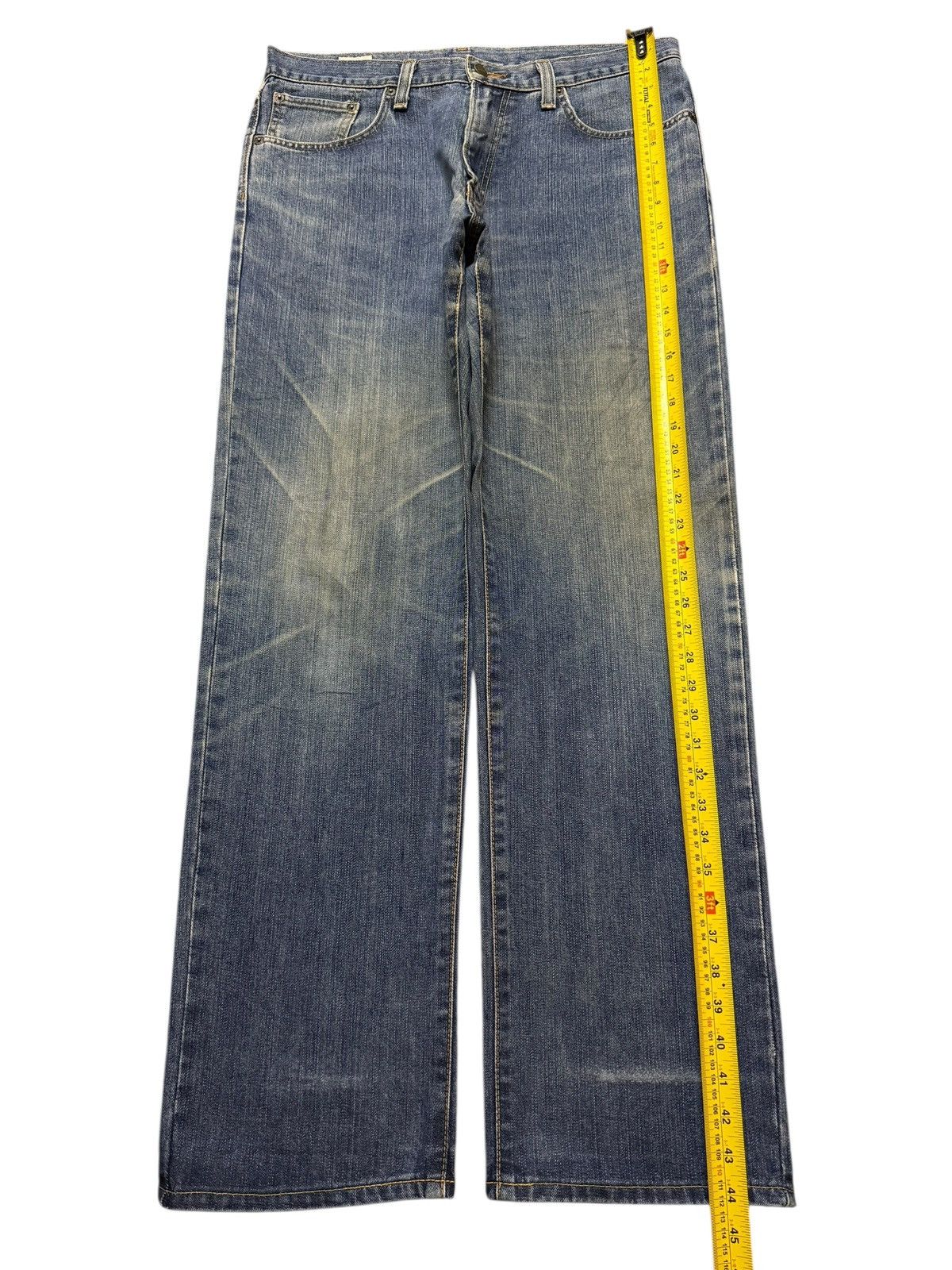 Edwin Vintage 90s Japan Edwin 404 Blue Faded Mud Wash Straight Leg Size US 36 / EU 52 - 10 Thumbnail