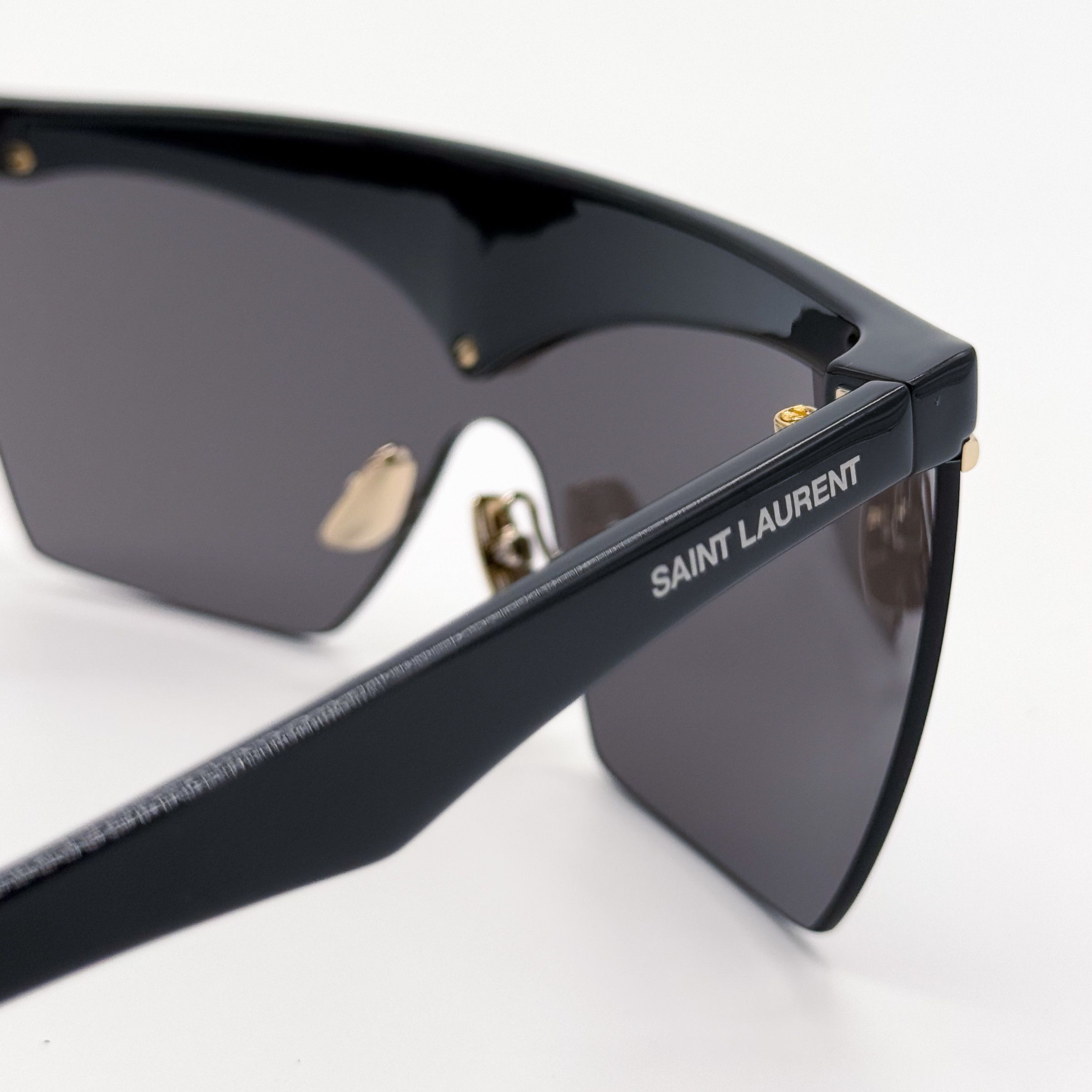 Saint Laurent Paris NEW SAINT LAURENT SL614 MASK 001 BLACK WOMEN SUNGLASSES Size ONE SIZE - 7 Thumbnail